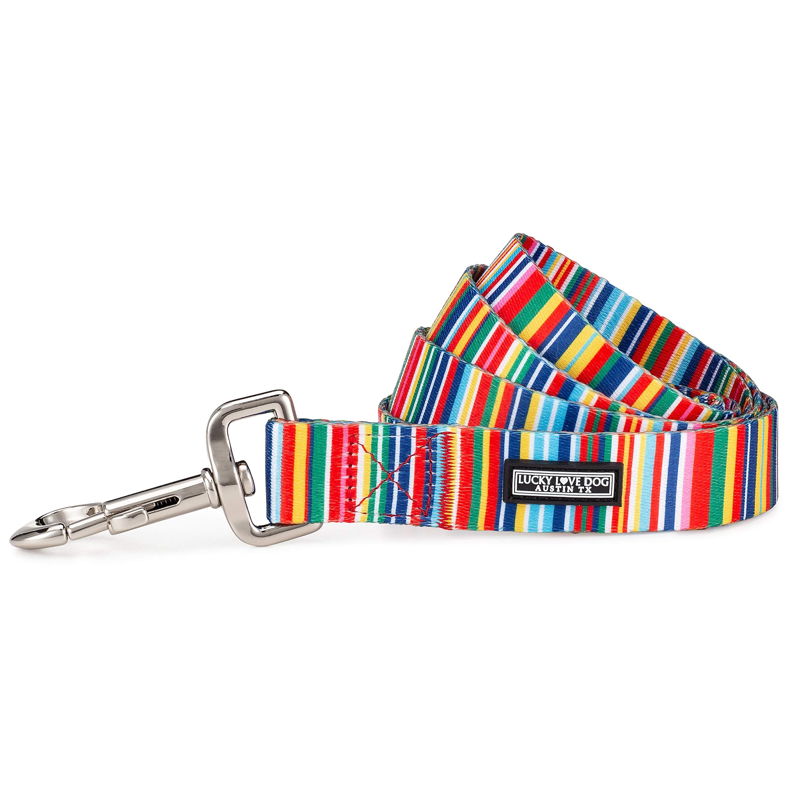 Lucky Love Dog Leash, Beautiful Vivid Patterns, Durable & Long Lasting (Hippie, Large)