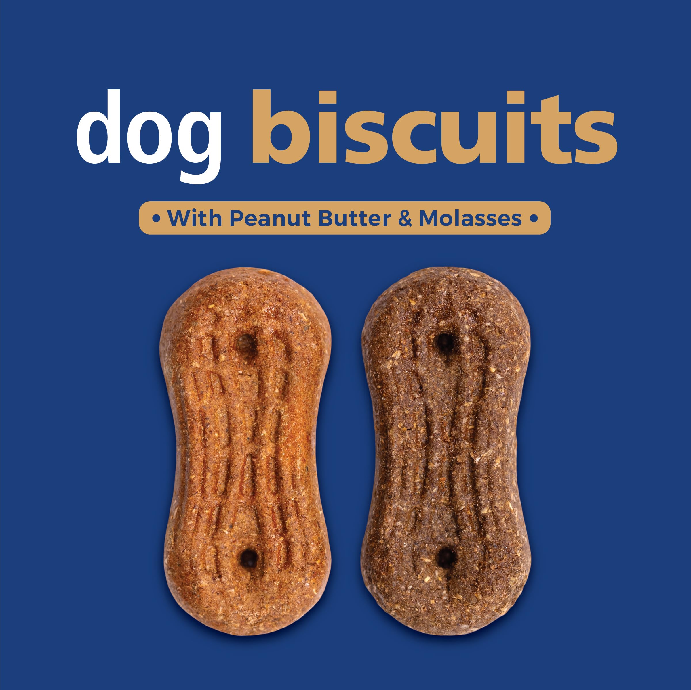 Pet Life Biscuits with Peanut Butter and Molasses Crunchy Dog Treats, 14.5 oz