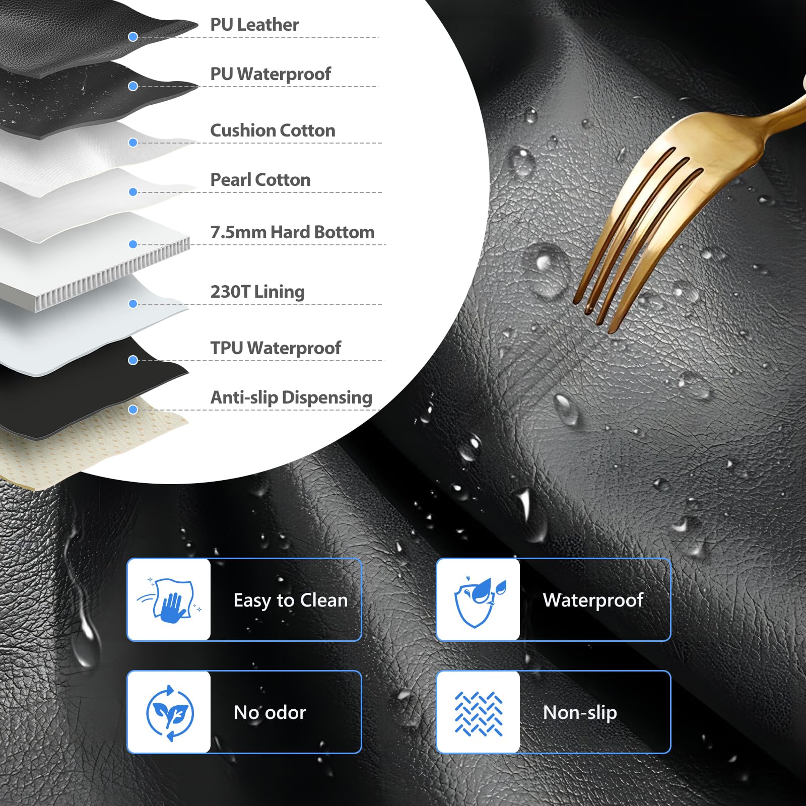 Rouwinne Back Seat Extender For Dogs-Upgraded Pu Leather, Hard Bottom Dog Car Seat Cover For Back Seat, Anti-Scratch Backseat Extender For Dogs, Waterproof Dog Hammock For Car, Suv, 400Lbs