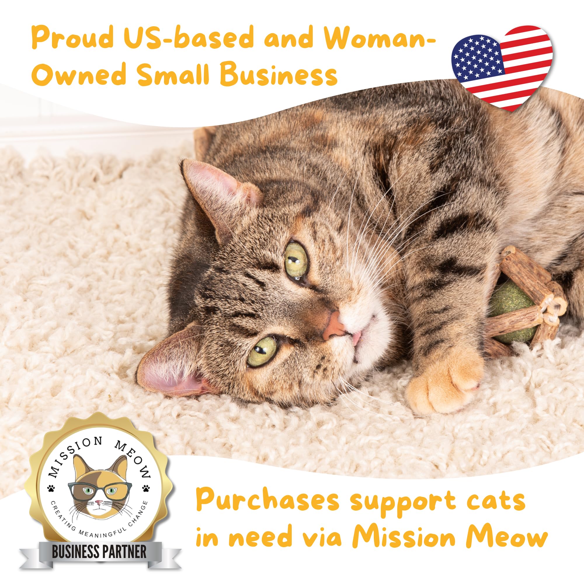 Hide & Scratch 3 Pack Of Premium Silvervine And Catnip Rattle Ball Toys - All Natural, Hand-Woven Cat Chew Toys For Indoor Cats