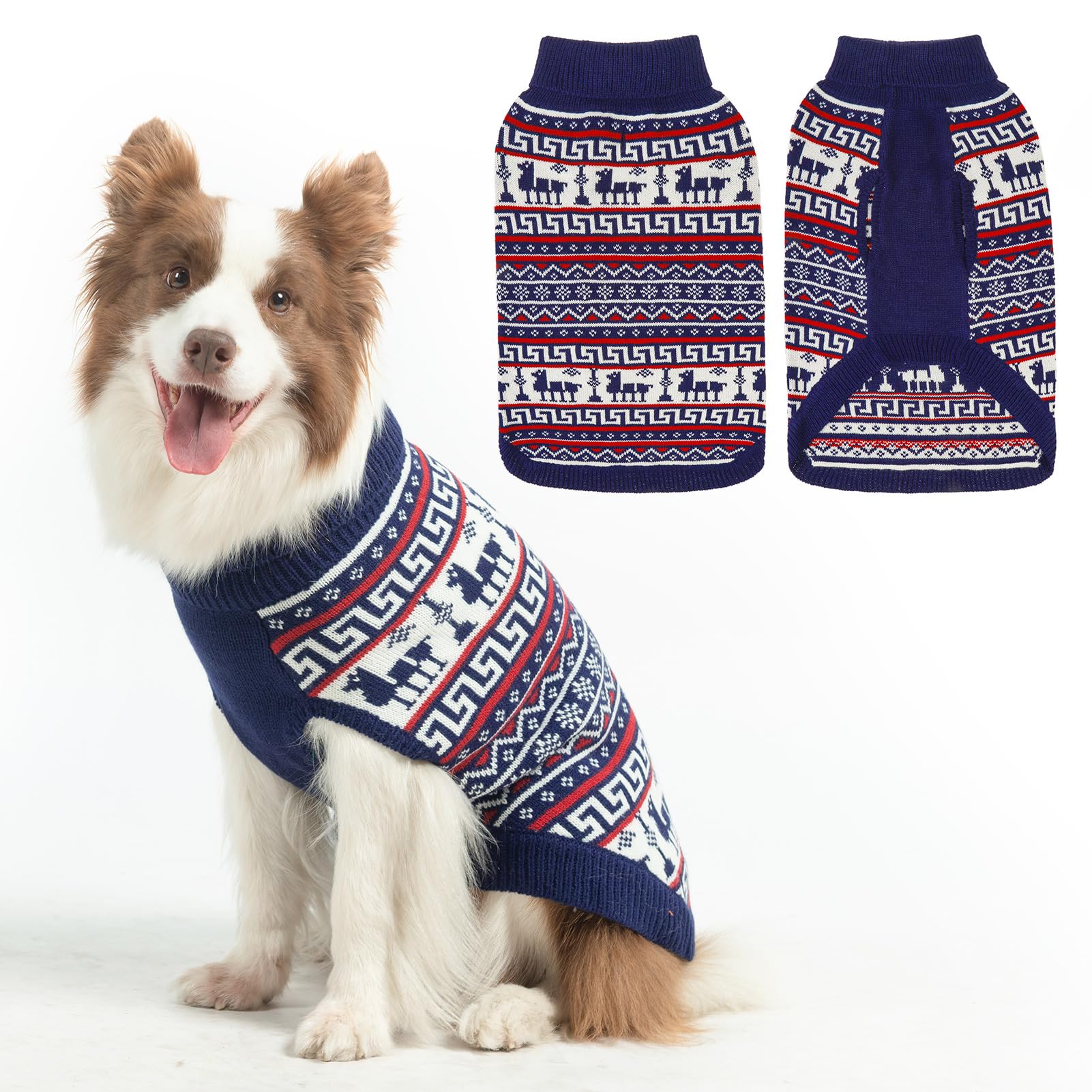 Scenereal Dog Sweater For Large Size Dog Girls Boys, Turtleneck Pullover Winter Dog Clothes, Christmas Dog Outfits, Pet Sweatshi