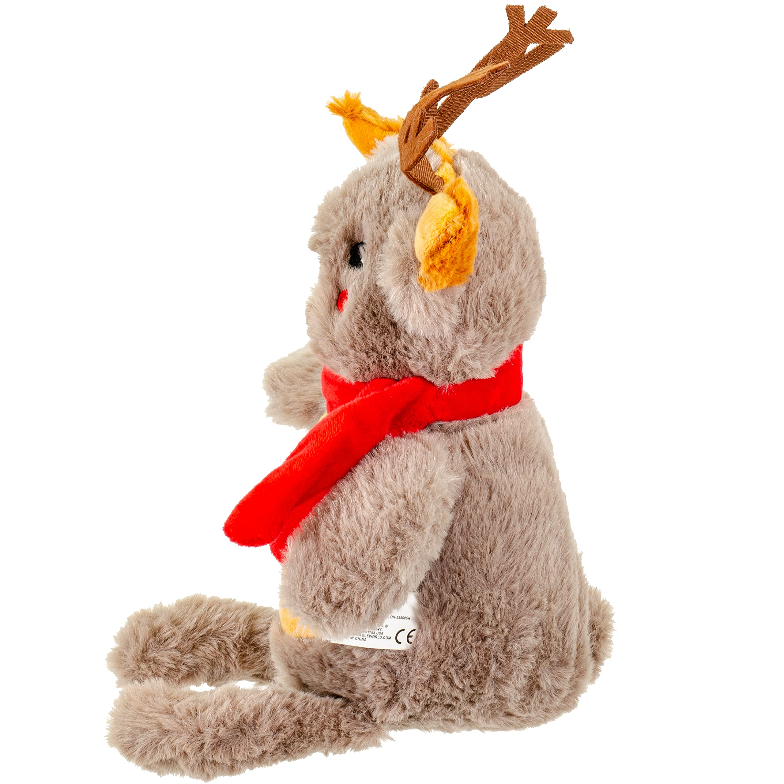 Giftable World Holiday Plush Pet Toy Fun For Christmas Designs With Squeaker Dog Chew Toy (9'' Holiday Bear)