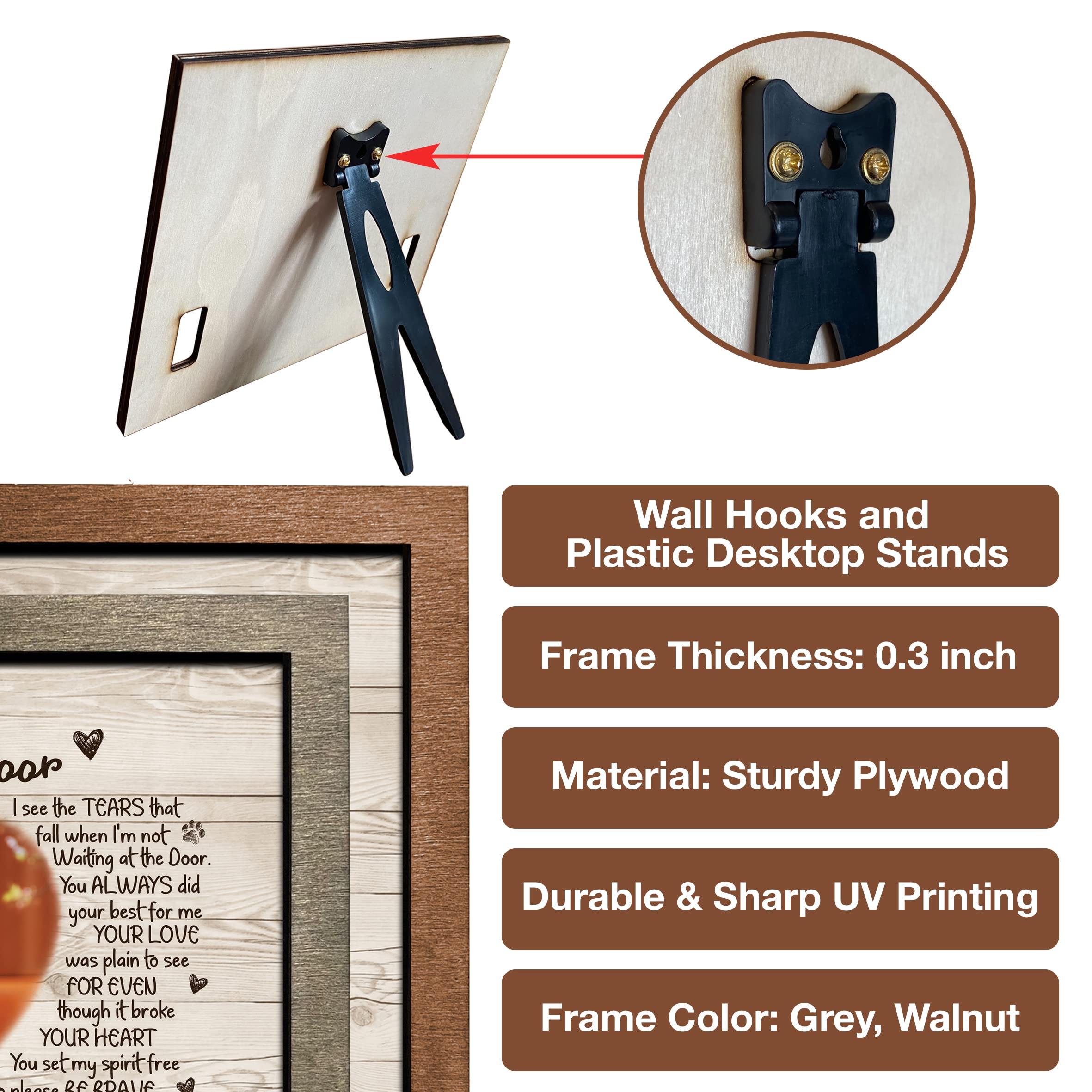 Bfigift Personalized Pet Memorial Gifts Dog Memory Gifts Dog Memorial Frame Dog Died Sympathy Gift Dog Memorial Plaques Personalized For Pet That Passed Cat Memorial Picture Frame Best Dog Ever Gifts