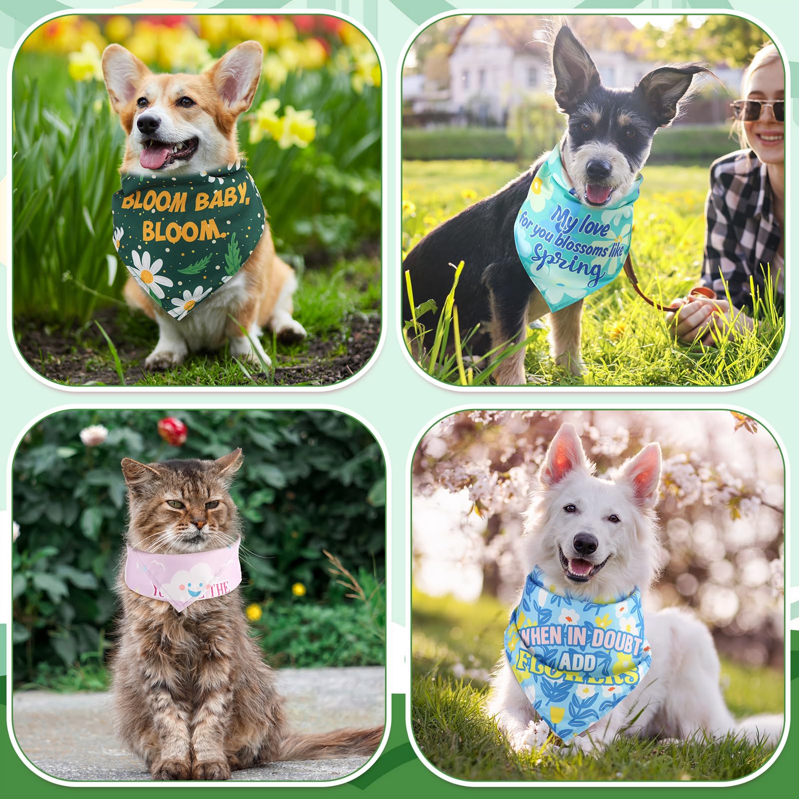 Kacctyen 200 Pcs 4Th Of July Dog Bandana Bulk Patriotic Dog Bandana American Flag Pet Scarf Triangle Bibs Washable Puppy Kerchie