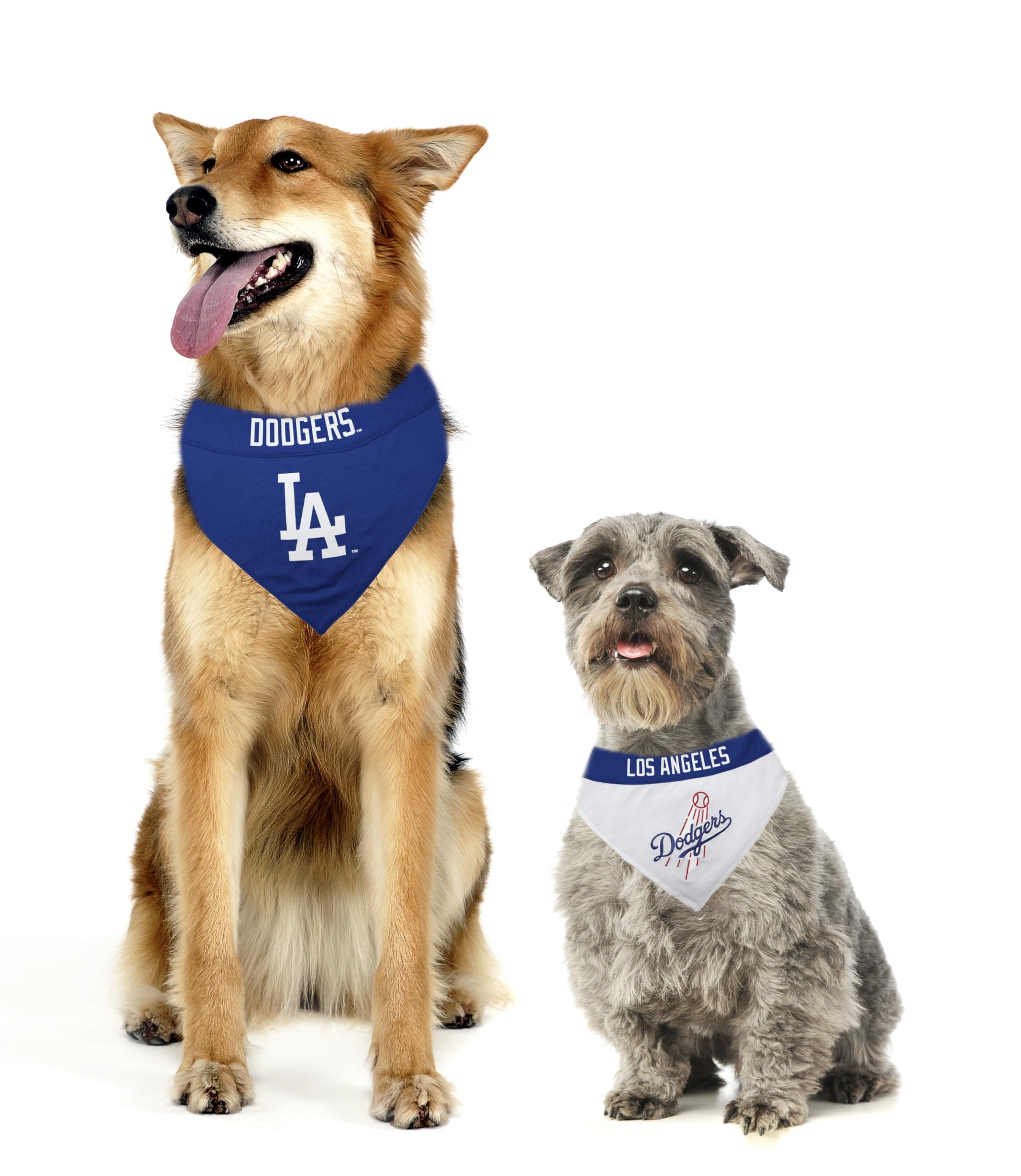 Pets First Lad-3217-L-Xl Mlb Los Angeles Dodgers Reversible Pet Bandana, Large/X-Large, Mlb Team Color
