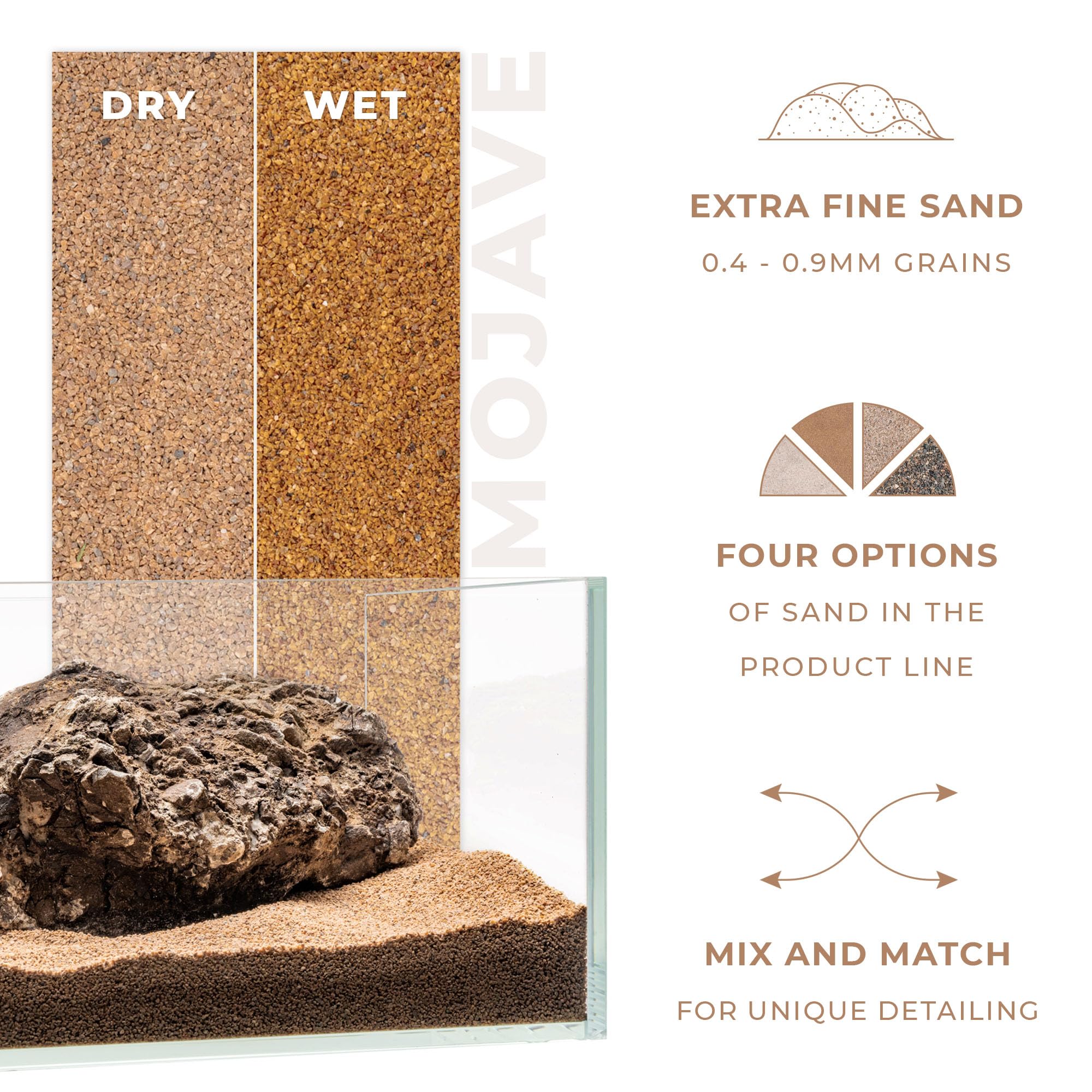 Ultum Nature Systems Controsand Mojave Aquarium Sand (8L) - Freshwater Tank Substrate for Live Shrimp & Planted Aquariums