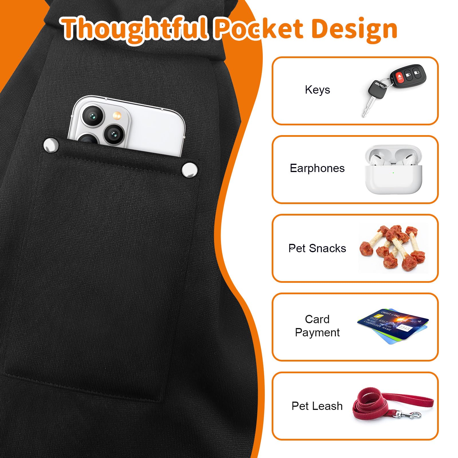 Aerkine Dog Carriers Sling For Small Dogs - Puppy Carrier Sling For 0-15 Lbs Pets, Carrying Bag For Travel, Hands-Free Daily Wal