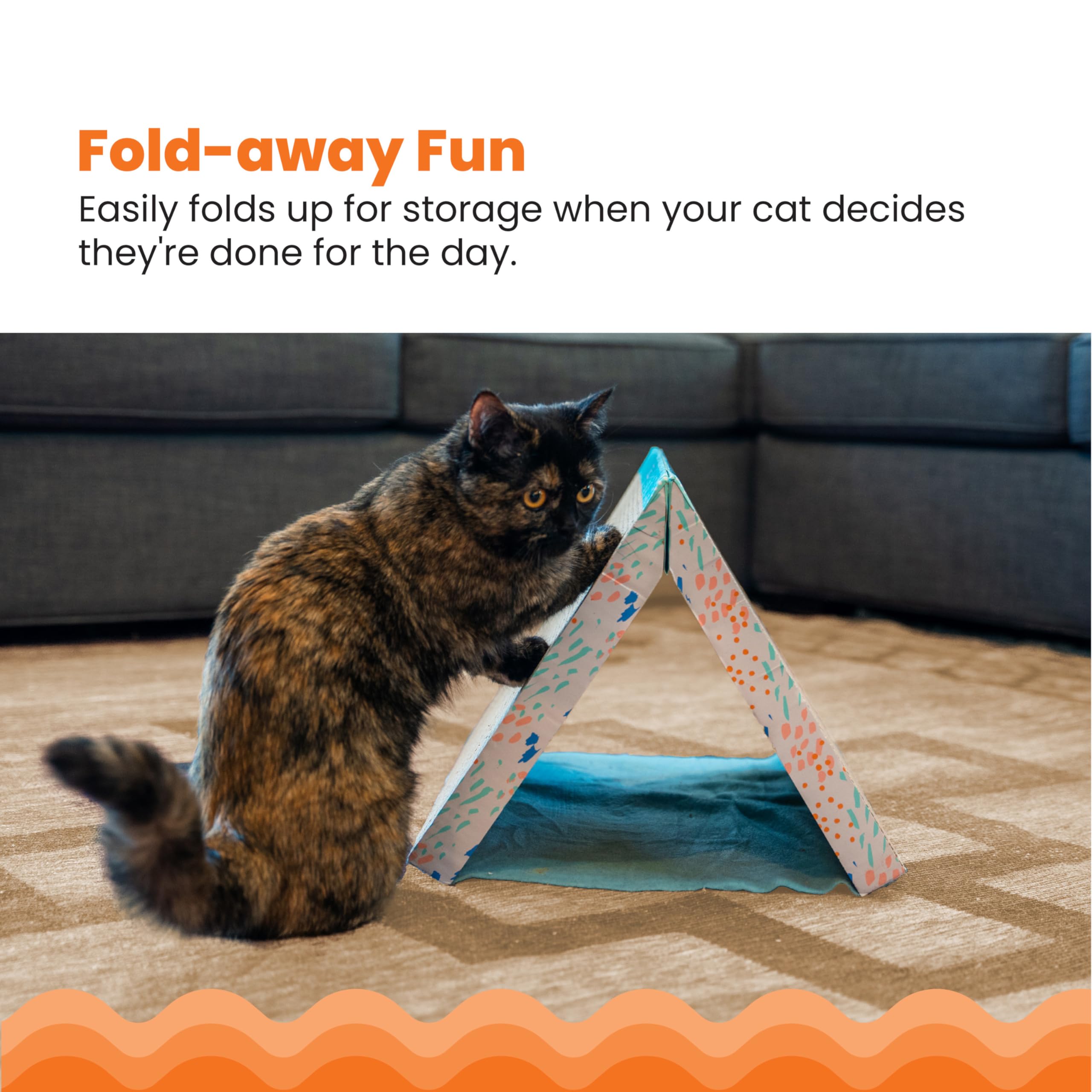 Catstages Fold Away Tunnel And Corrugated Cat Scratcher