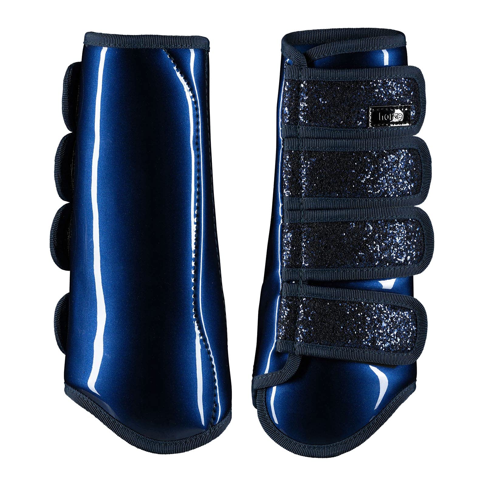 HORZE Protection Boots with Glitter - Dark Blue - Cob