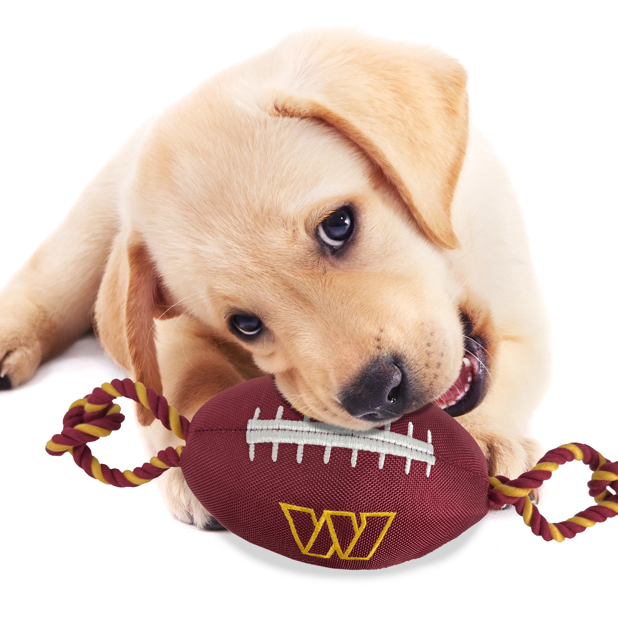 Pets First NFL Washington Commanders Dog Toy - Tough Nylon, Squeaker, 1 Count, Team Color