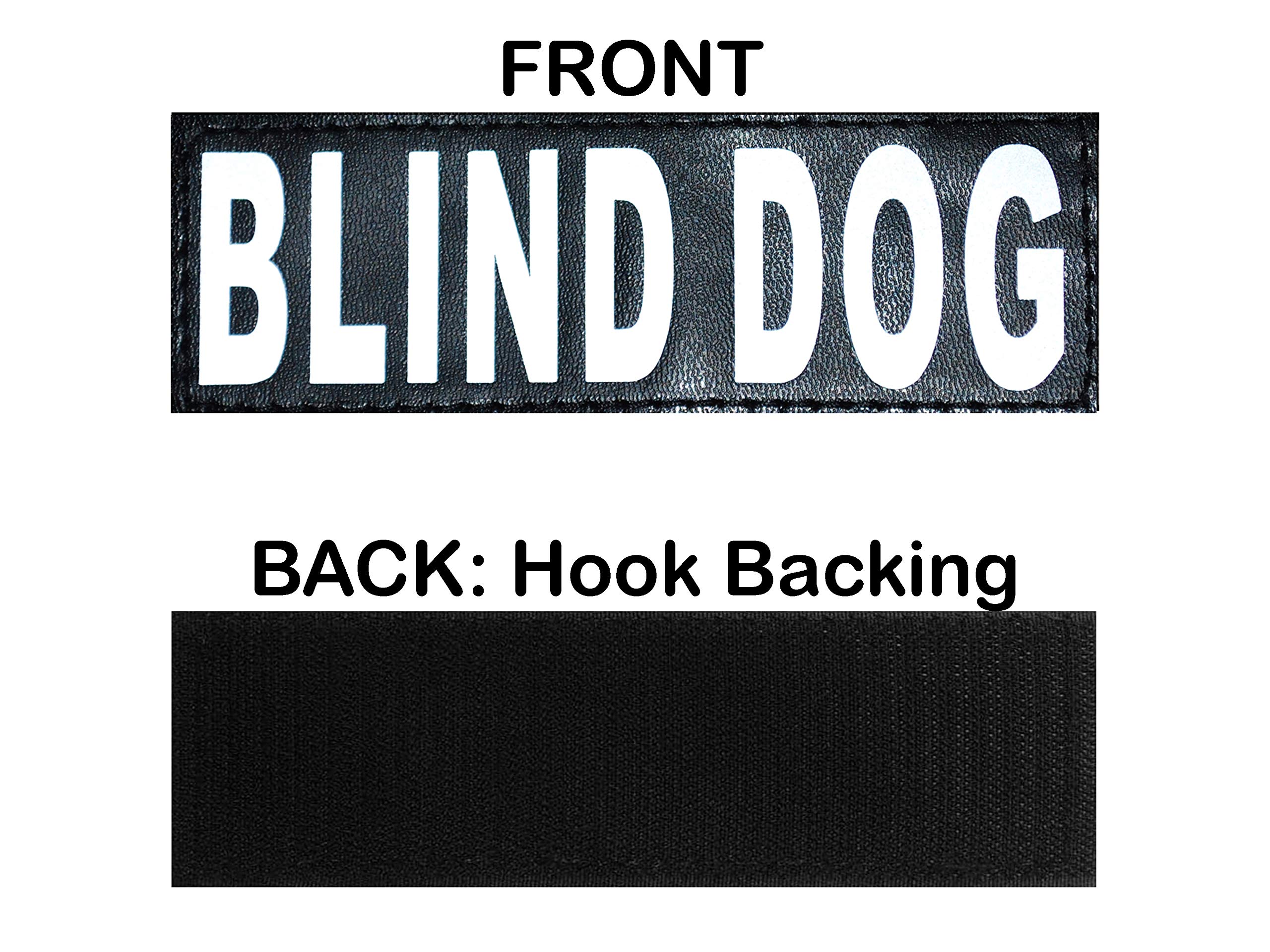 Doggie Stylz Blind Dog Vest Harness with Removable Patches and Reflective Trim. Comes with 2 Blind Dog Reflective Hook and Loop