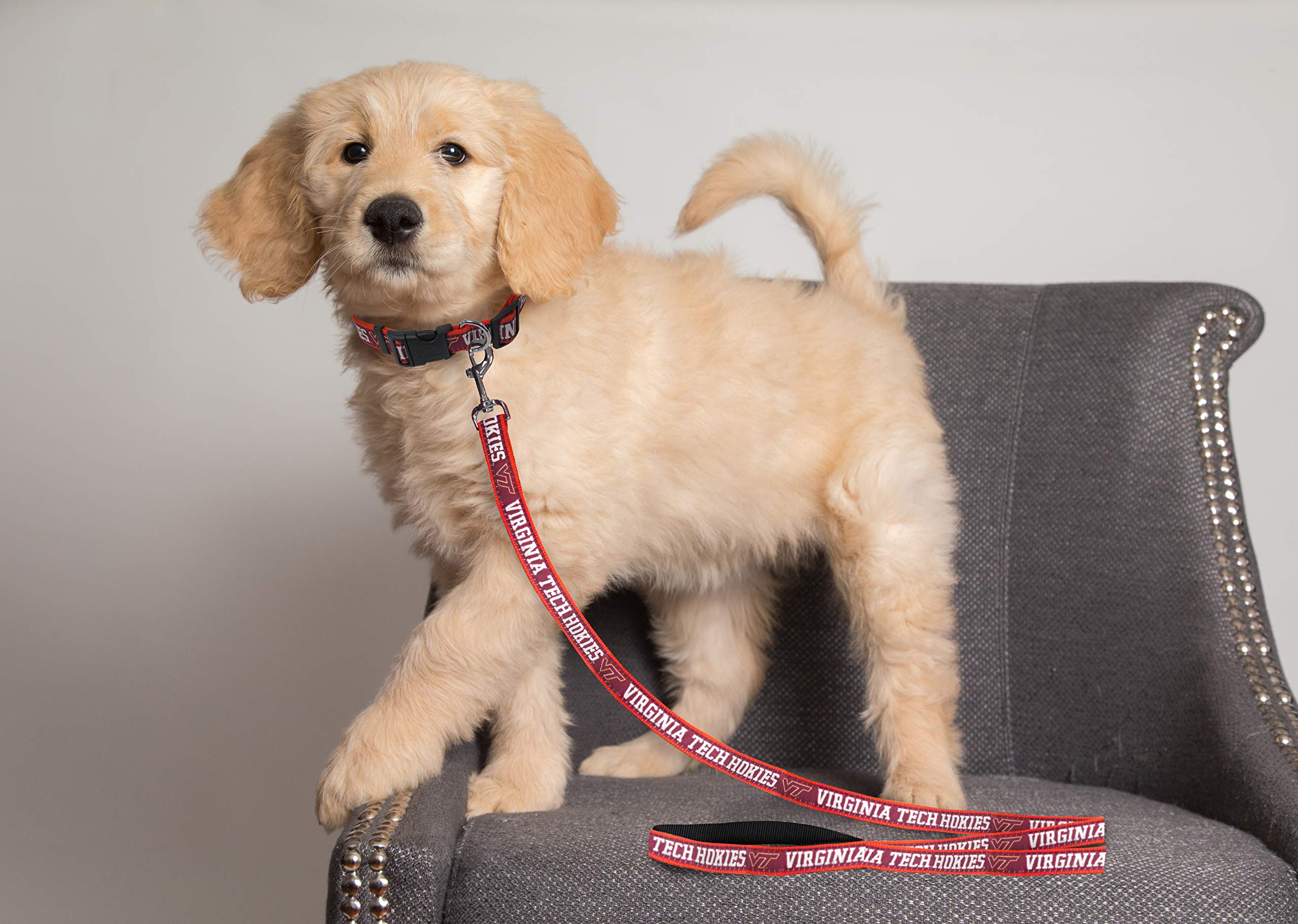 Ncaa Pet Leash, Small, Virginia Tech Hokies, Shiny & Colorful Leash For Dogs & Cats Licensed By The Ncaa