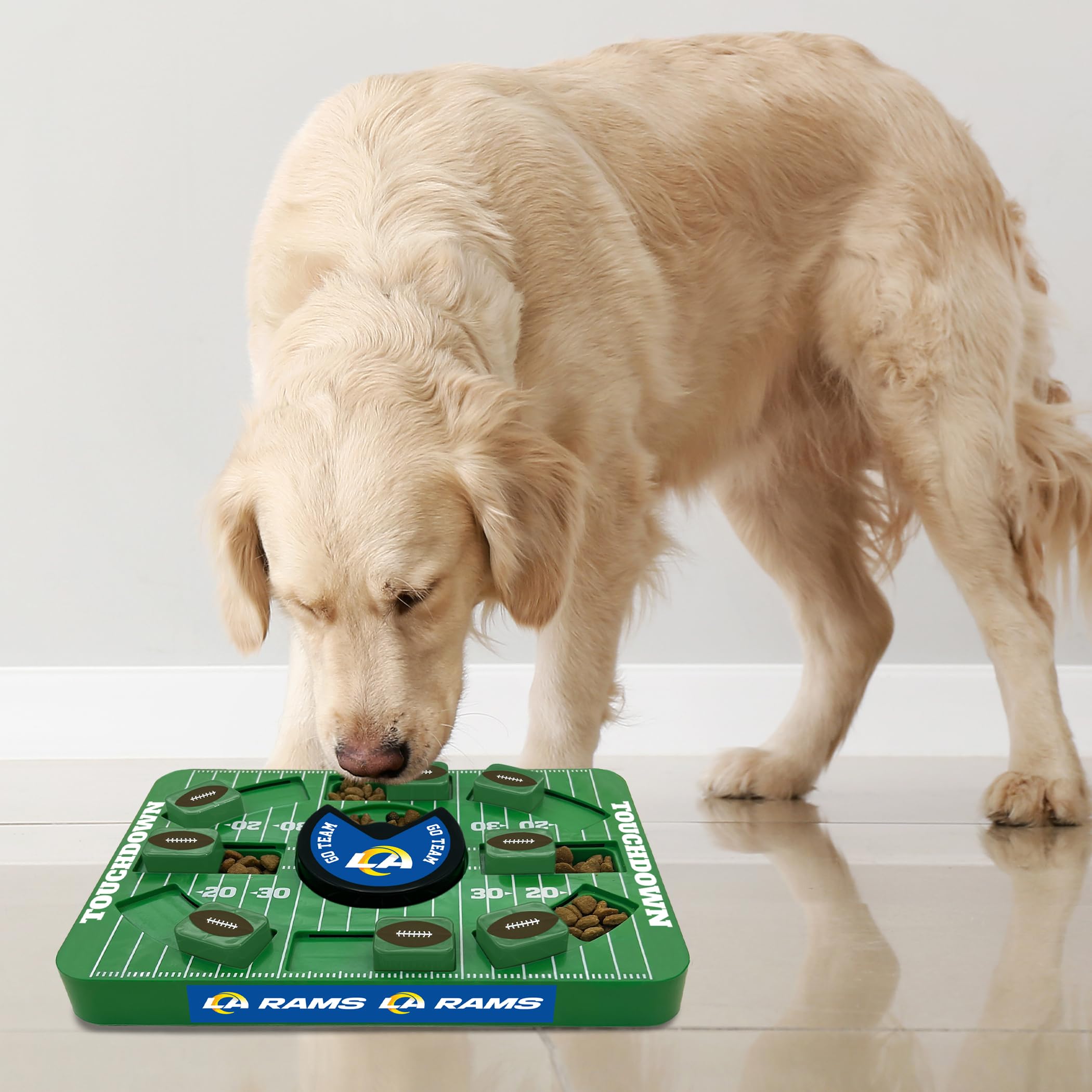 Pets First Nfl Los Angeles Rams Large Puzzle Toy, Dog Puzzle Treat Toy, New Large Size, Interactive Dog Treat Toy, Dog Slow Feed