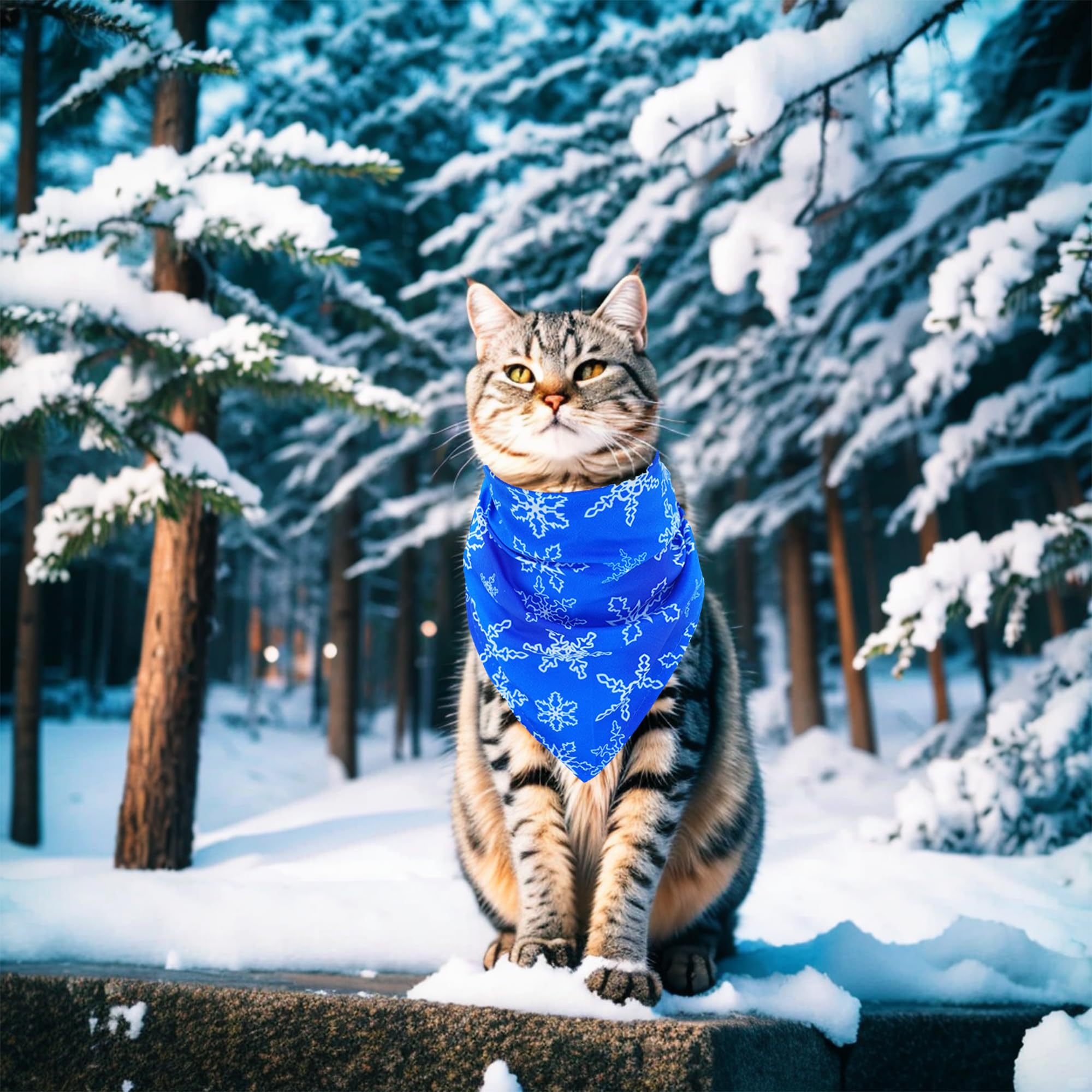 Pai Sence 7 Pcs Winter Dog Bandanas For Small Dogs Adjustable 18 Inch Doggy Bandanas Xs Snow Scarves Puppy Cats Breed Grooming S