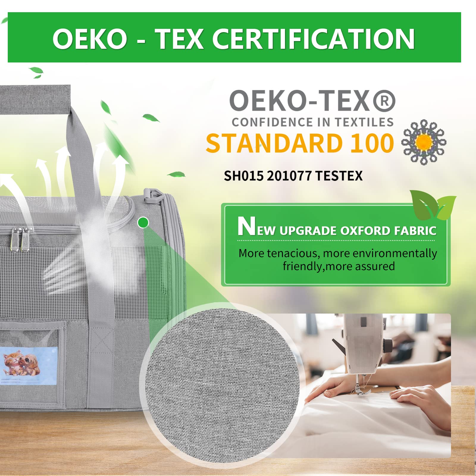 Seclato 20'' Large Soft Sided Cat Carrier Pet Carrier For Cats Dogs Under 25 Lbs, Folding Dog Carrier Cat Carrier For 2 Cats Tra