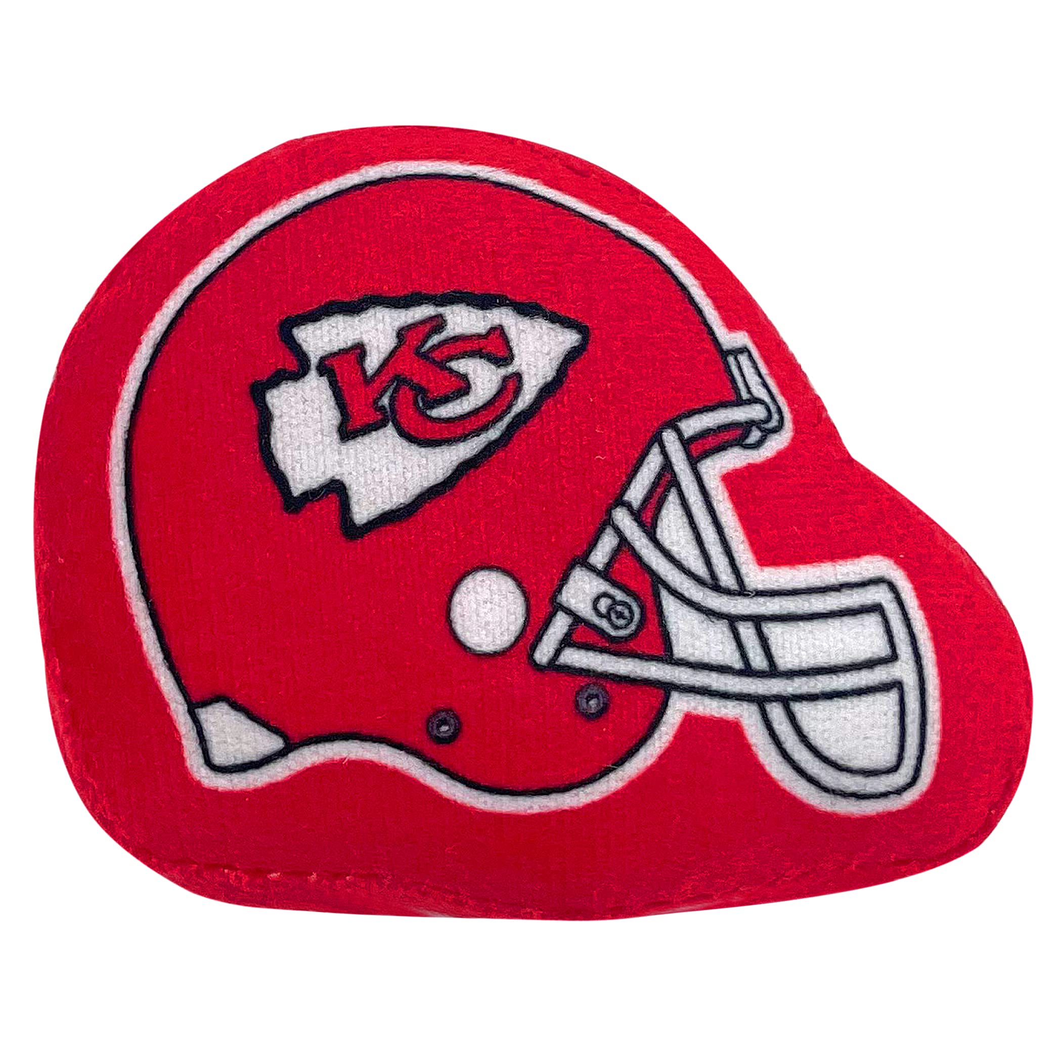 BEST PLUSH CAT TOY - NFL KANSAS CITY CHIEFS Complete Set of 3 piece Cat Toys filled with Fresh Catnip. Incld: 1 Helmet Cat Toy,