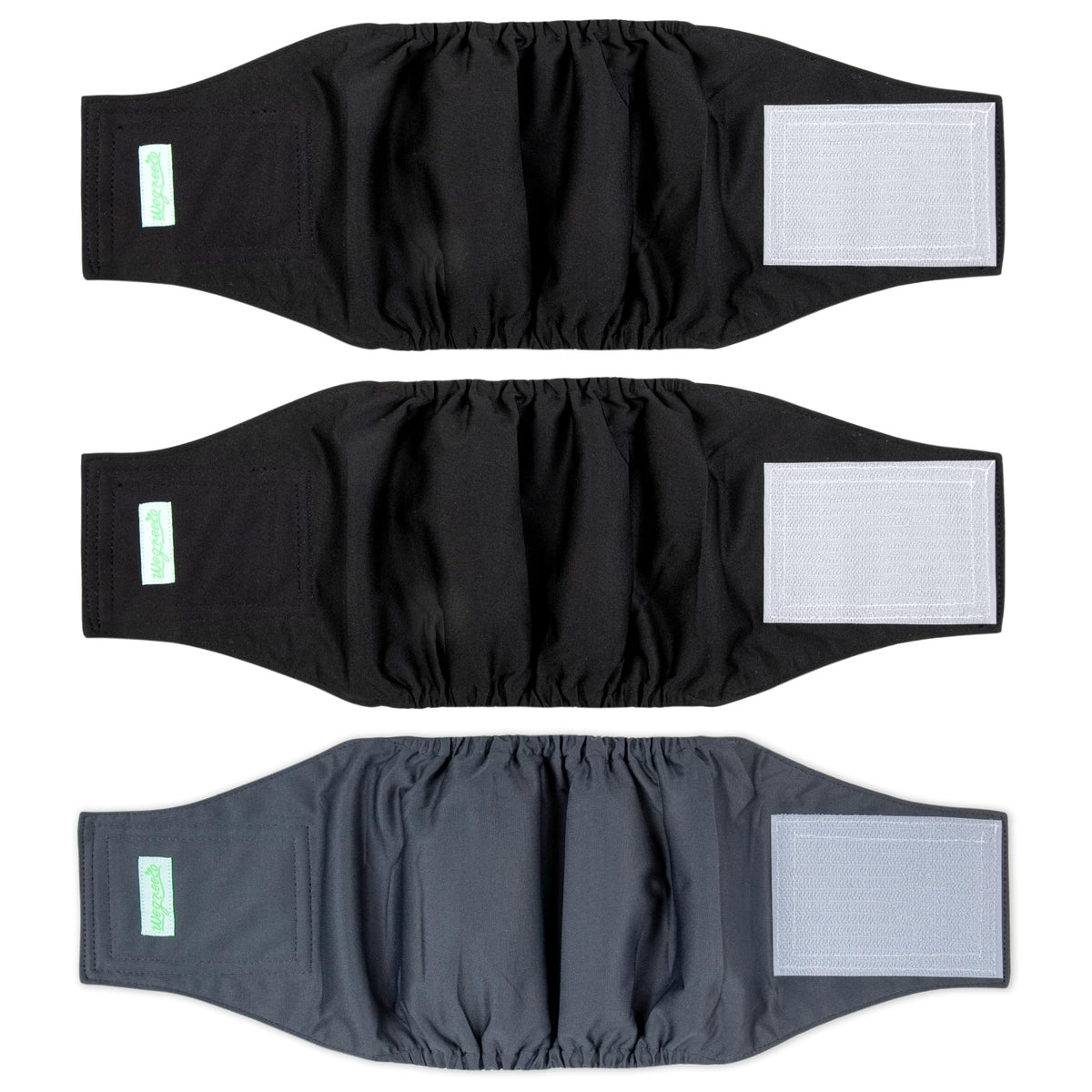 wegreeco Washable Male Dog Belly Band (Stylish Pattern)- Pack of 3 - Washable Male Dog Belly Wrap, Dog Diapers Male (Black, Blac