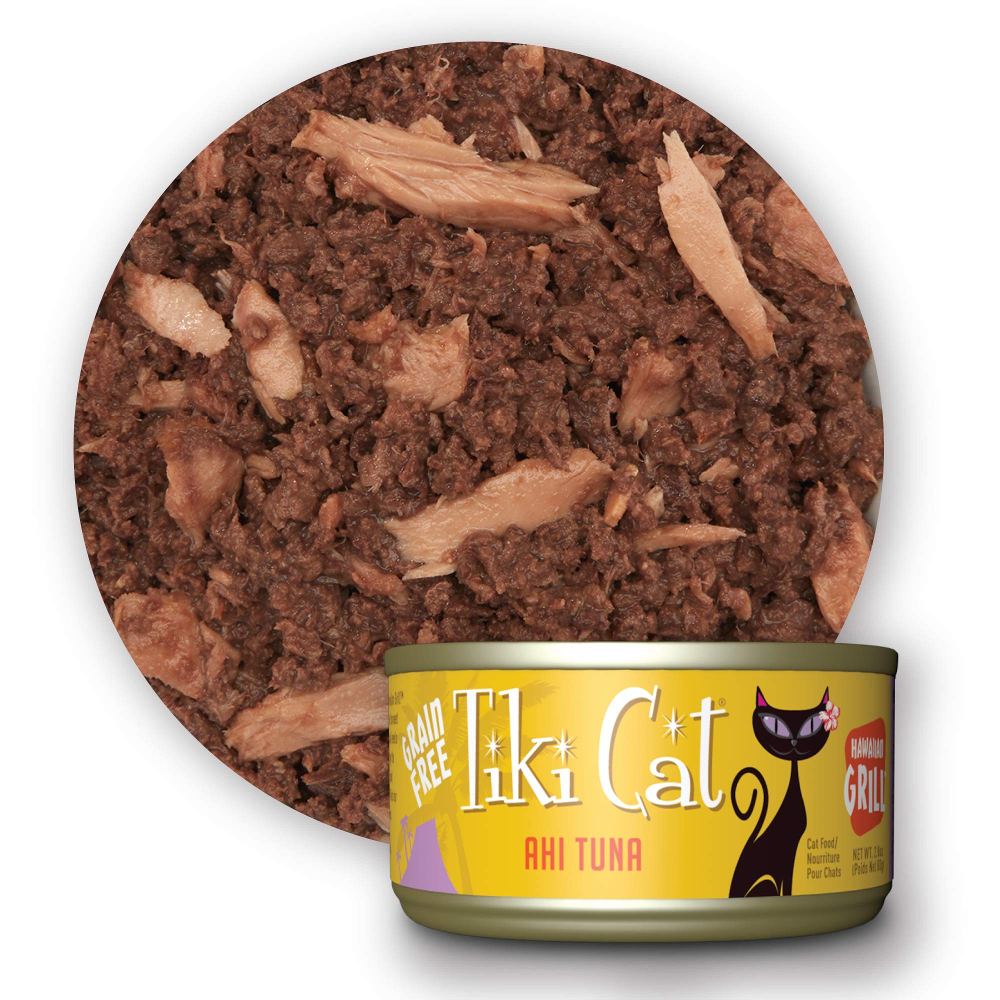 Tiki Cat Grill, Tuna & Crab Surimi, High-Protein and 100% Non-GMO Ingredients, Wet Whole Foods Cat Food for All Life Stages, 2.8
