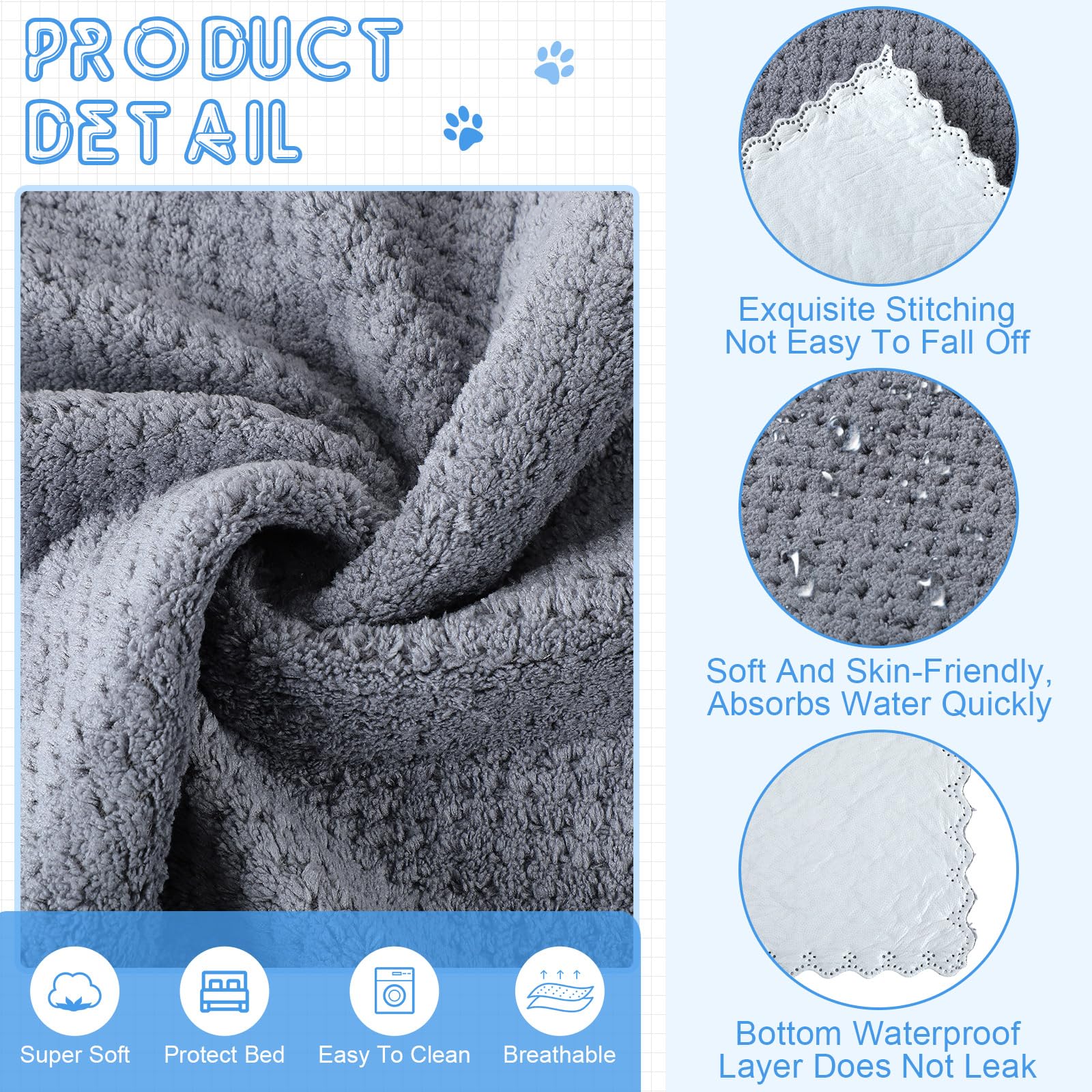 Vitalcozy 10 Pcs Guinea Pig Pee Pads Mats For Cage Rat Bedding Blanket For Guinea Pigs Controlling Absorbent Waterproof Pee Pads