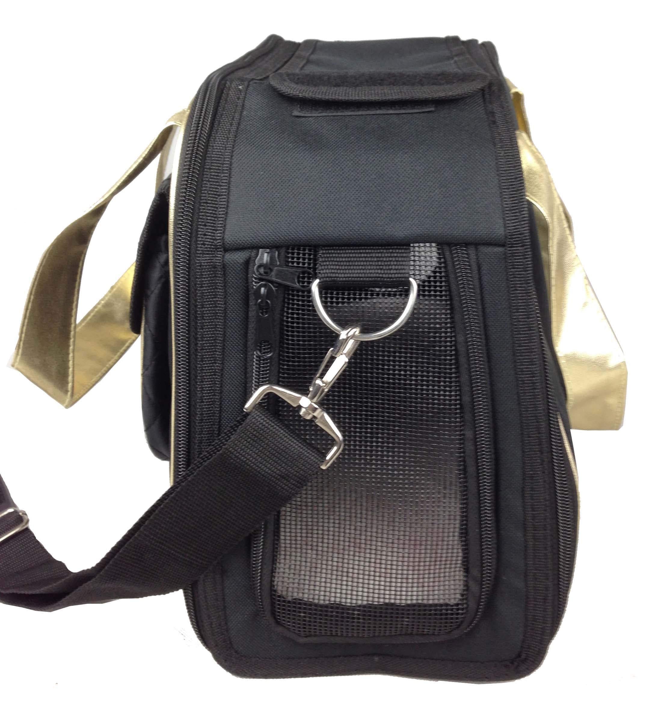 Pet Life Mystique Fashion Airline Approved Pet Carrier - Airline Dog Carrier with Front Pouch and Dual entrances and Included Shoulder Straps