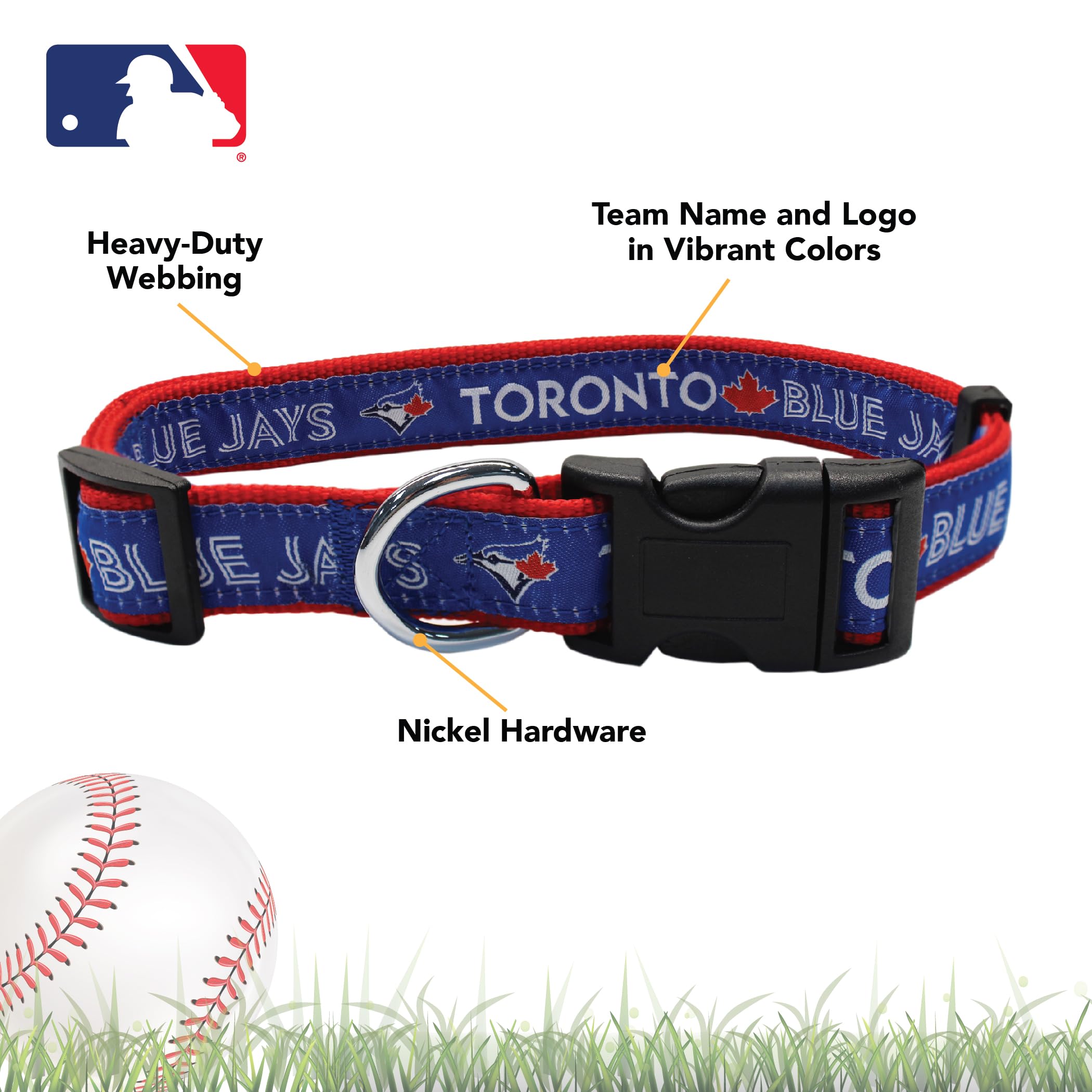 Mlb Toronto Blue Jays Collar, Large, Large, Team Color