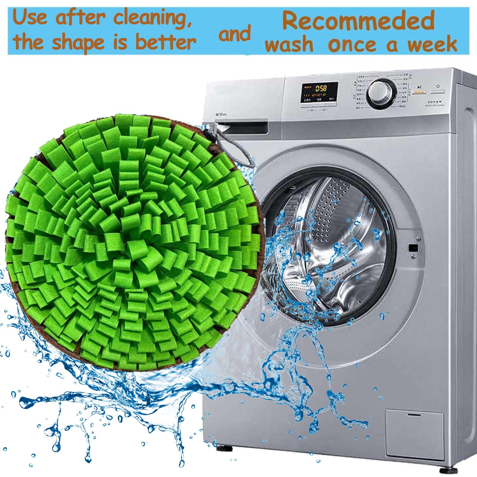 Pet Snuffle Mat For Dogs,Interactive Feed Puzzle For Boredom,Encourages Natural Foraging Skills For Cats Rabbits Dogs Bowl, Dog Treat Dispenser Indoor Outdoor Stress Relief,Travel Portable And Compact