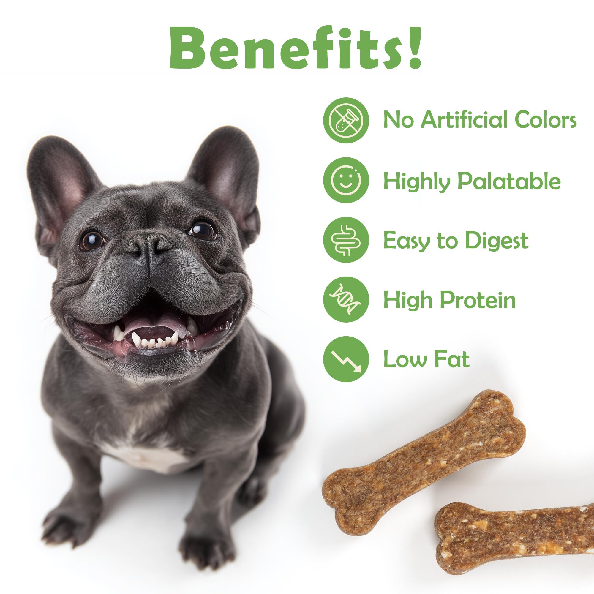 MON2SUN Dog Treats 2 Inch Chicken & Oat Treats with Peanut Butter, Crunchy Biscuits for Small Dogs, Training Rewards, 10.6 oz (3