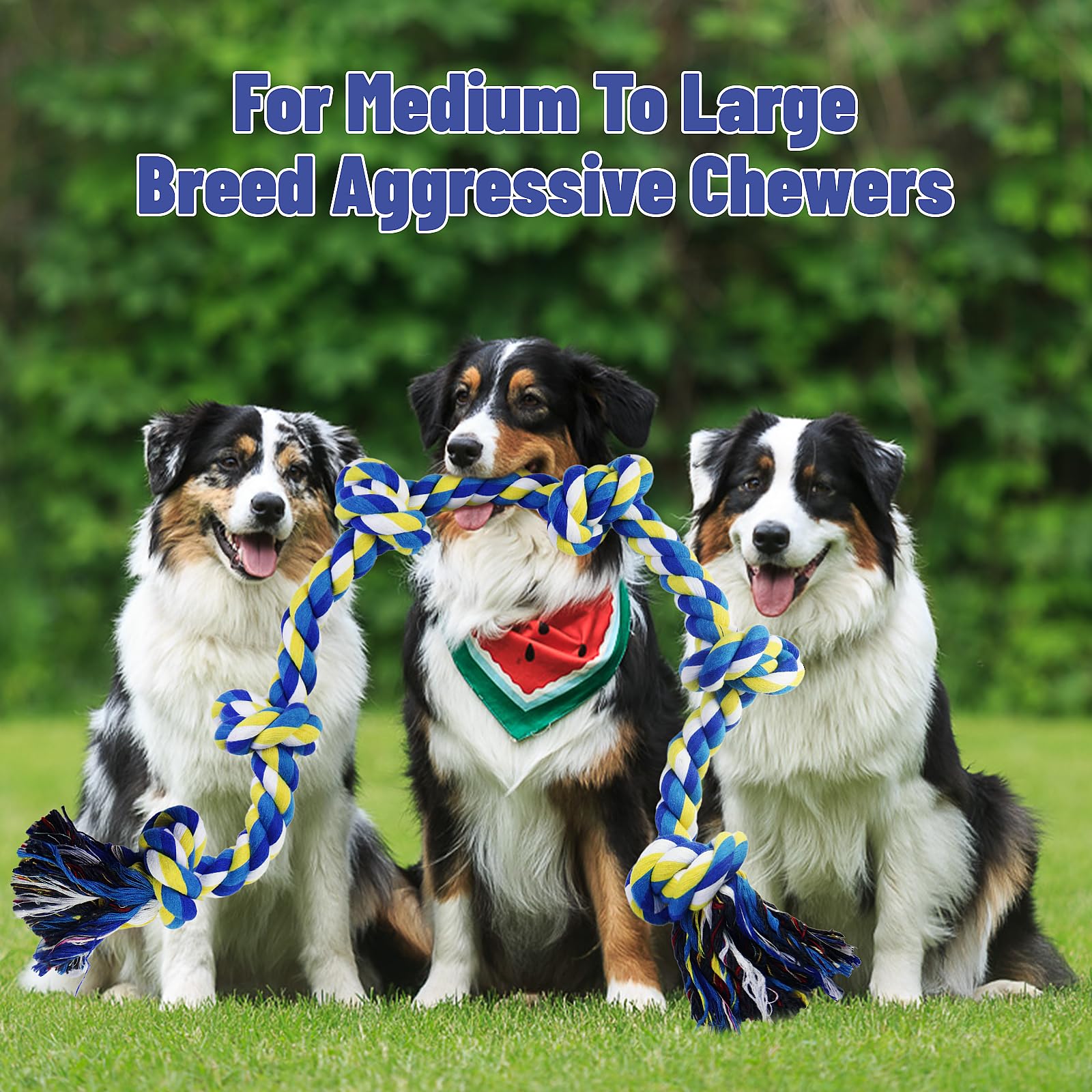 Gasapet Giant Dog Rope Toys For Large Dogs - 42In 6-Knots Indestructible Dog Toy Rope For Aggressive Chewers, Heavy Duty Dog Che