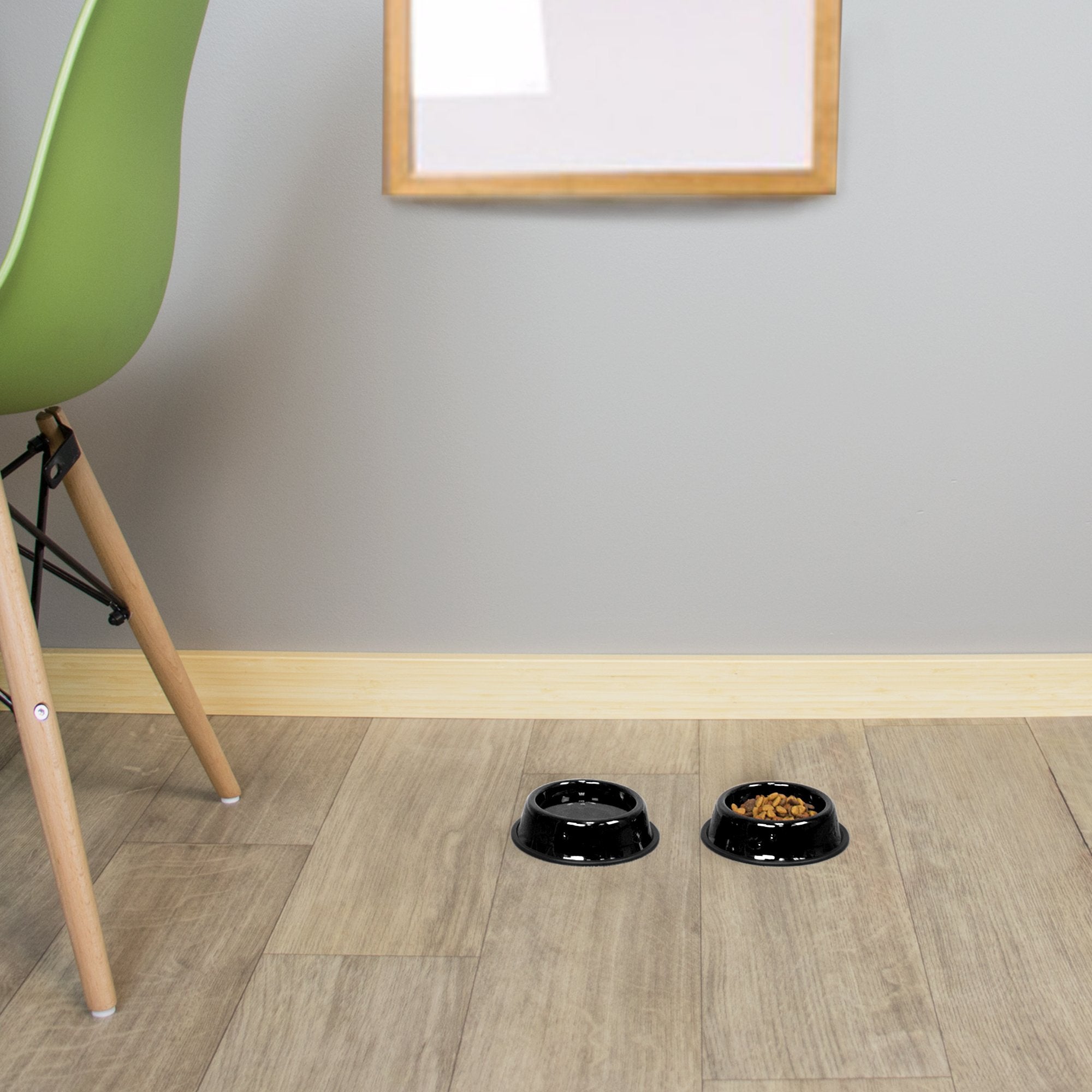 Platinum Pets Non-Tip Stainless Steel Dog Bowl, 6 Oz, Midnight Black, X-Small