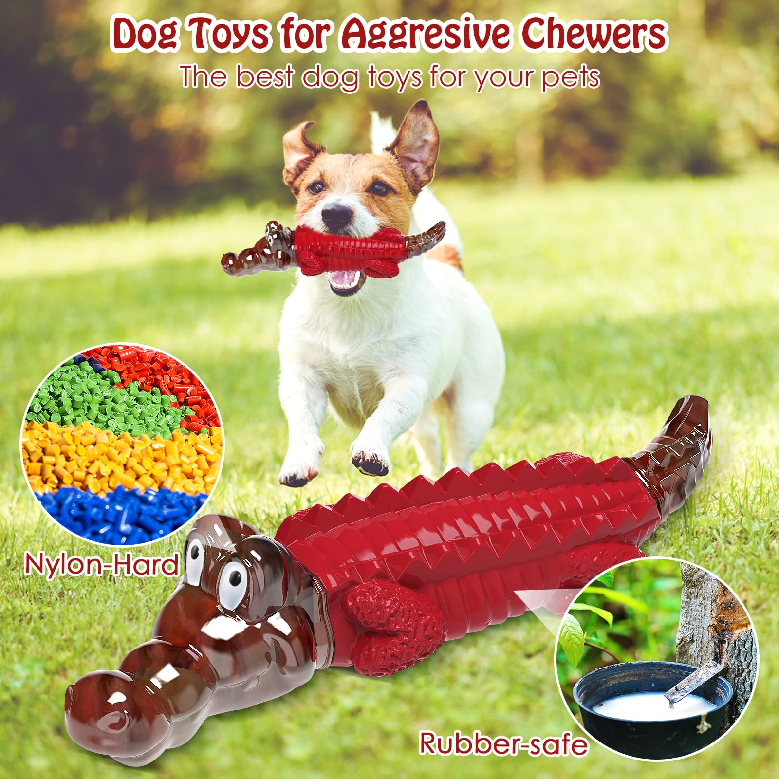 Jeefome Dog Toys For Aggressive Chewers - Indestructible Dog Toy To Keep Them Busy & Reduce Boredom For Small/Medium/Large Breed