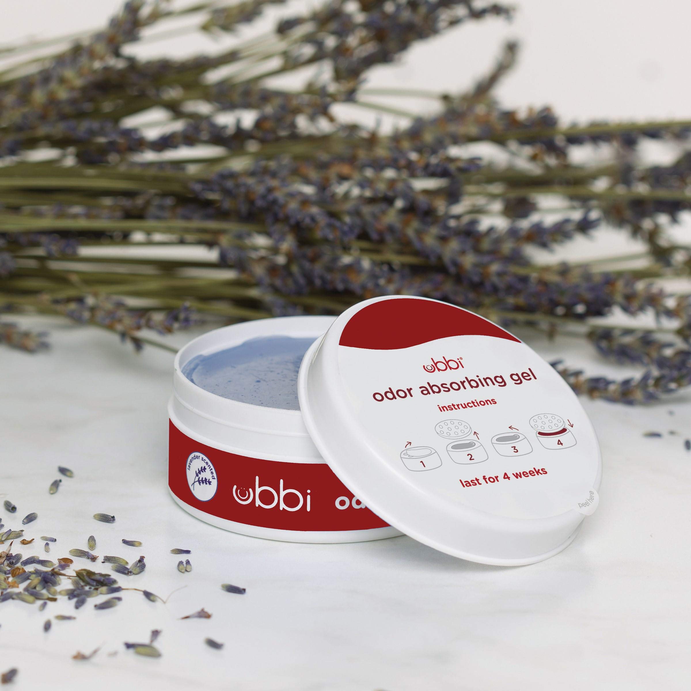Ubbi Pet Odor Absorbing Gel, Pet Odor Eliminator, Odor Removing Solid Lavender Scent Air Freshener