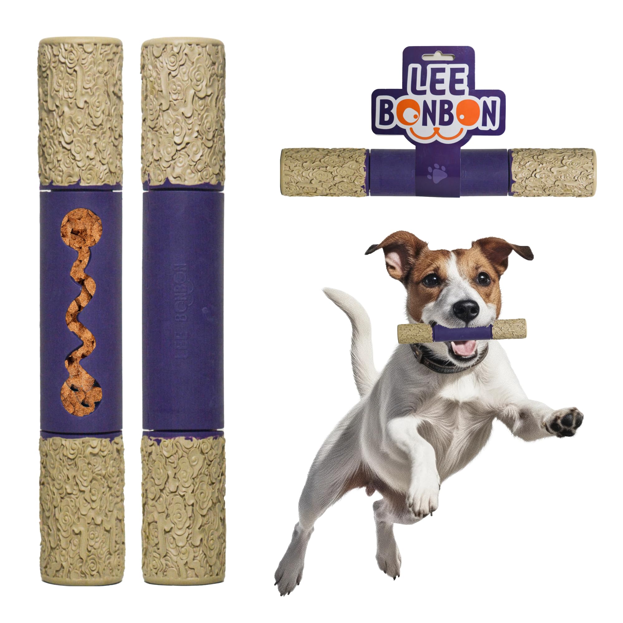 LEE BONBON Dog Toys to Keep Them Busy - Interactive, Indestructible Stick Chew Toy for Aggressive Chewers, Tough, Durable, Non-T