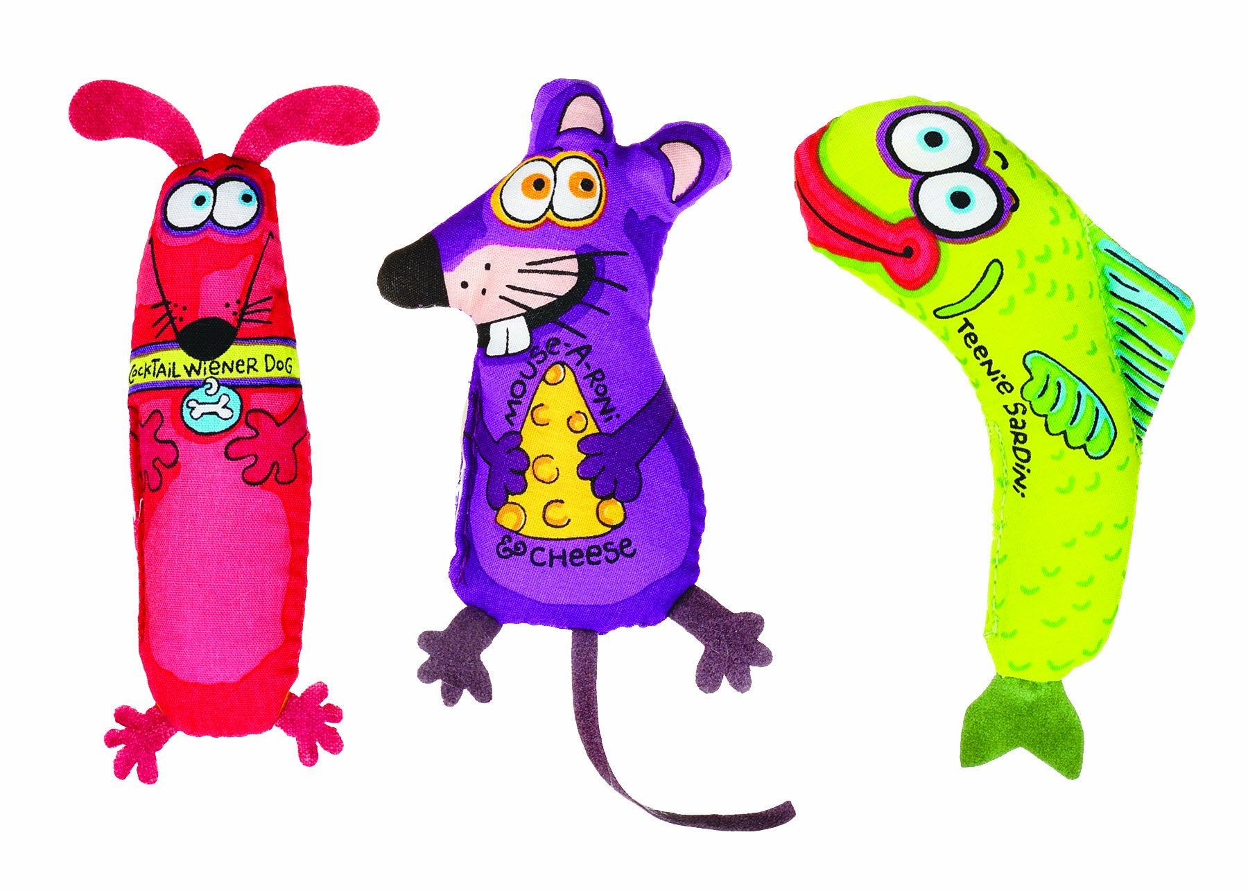 Doskocil Bamboo Pet Cam650027 2-Pack Fat Cat Appeteasers Catnip Cat Toy