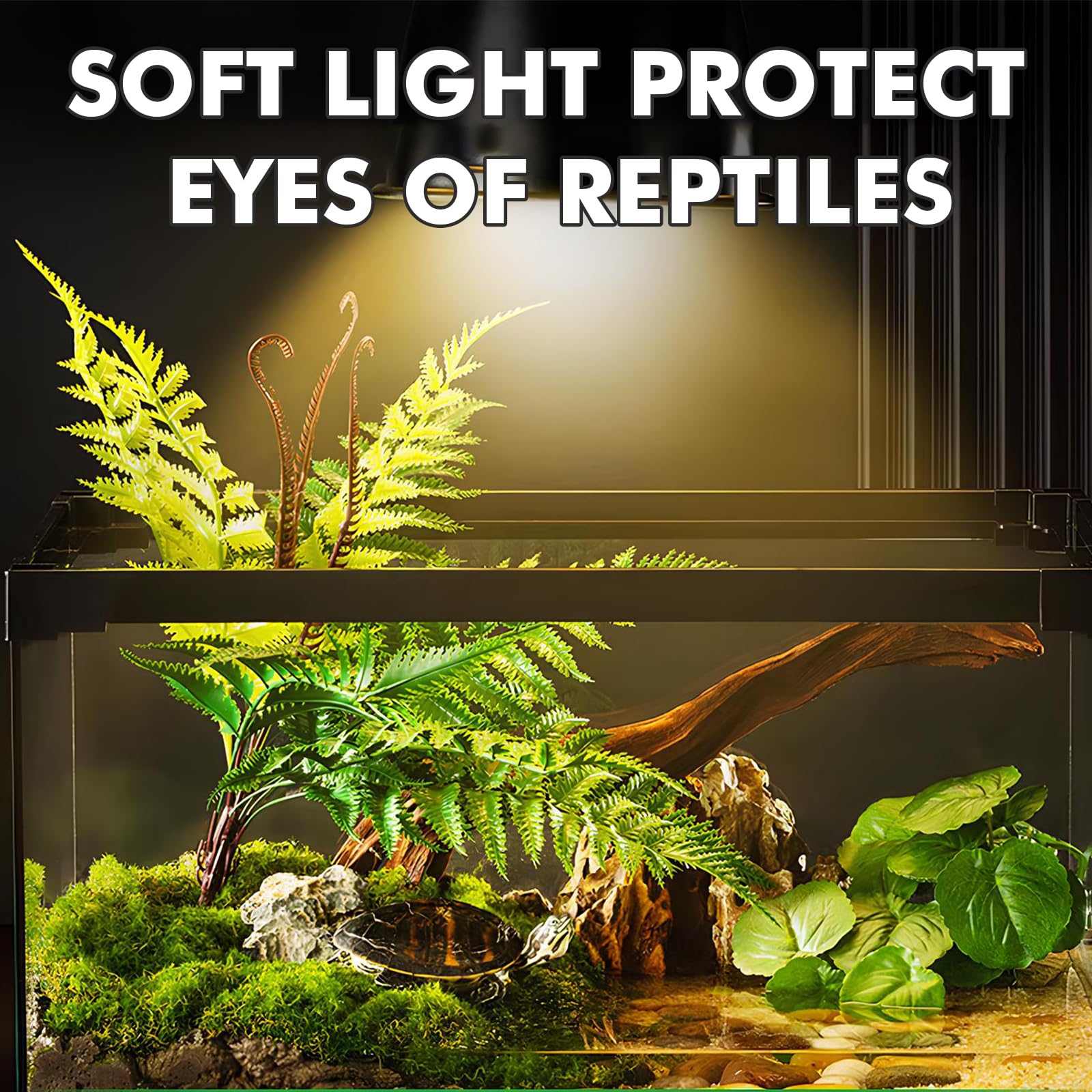 YUNCHY Reptile Heat Lamp, 100W Heat Lamp Bulbs for Reptiles 2 Pack, Amphibians Basking Heat Lamp Bulbs, UVA Daylight Basking Lig