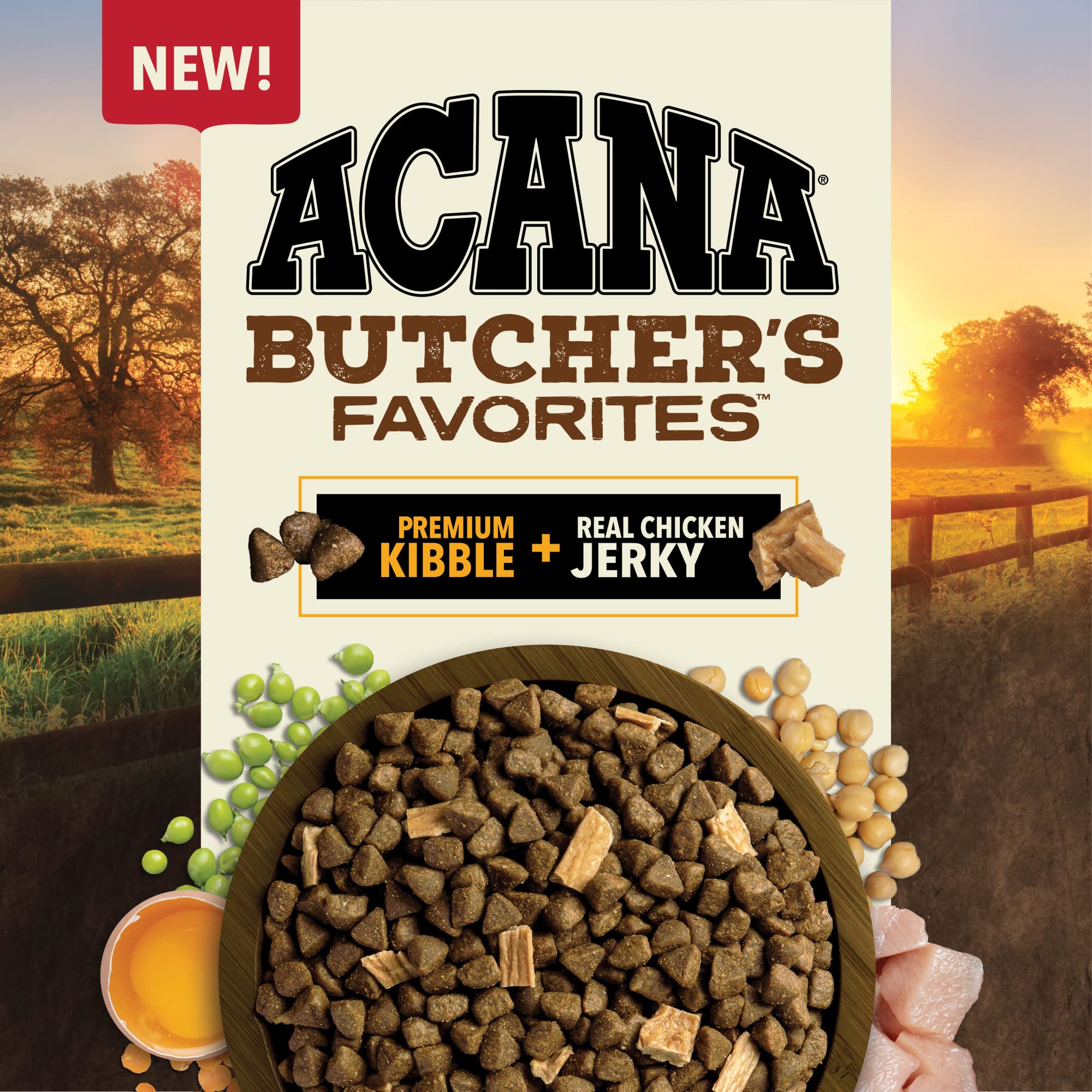 ACANA Butchers Favorites Grain-Free Dry Dog Food Free-Run Poultry & Liver Recipe 4lb Bag