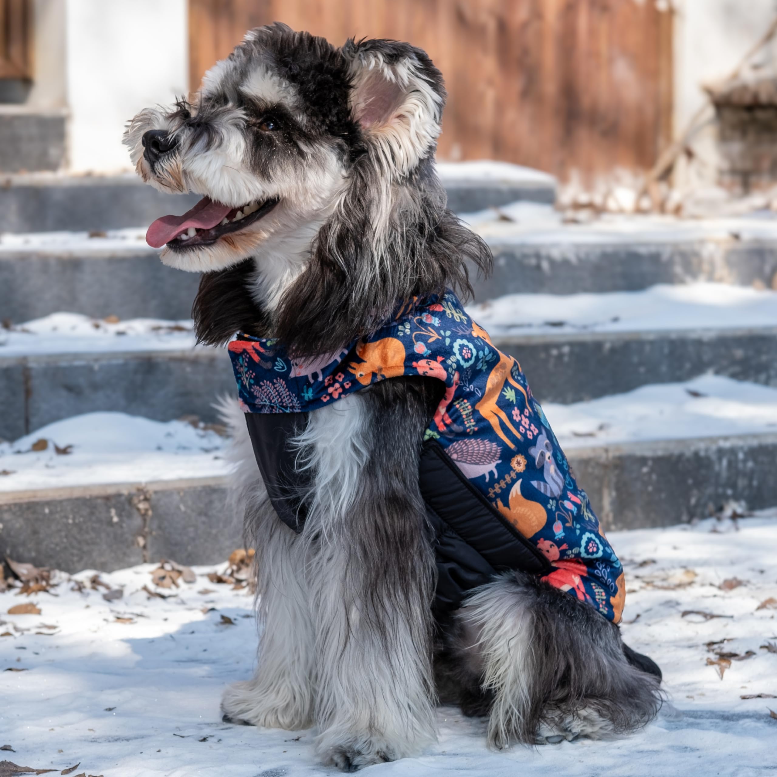 Cutebone Winter Dog Coat - Waterproof Windproof Reversible Vest, Thick Adjustable Cold Weather Jacket For Small Medium Large Dog