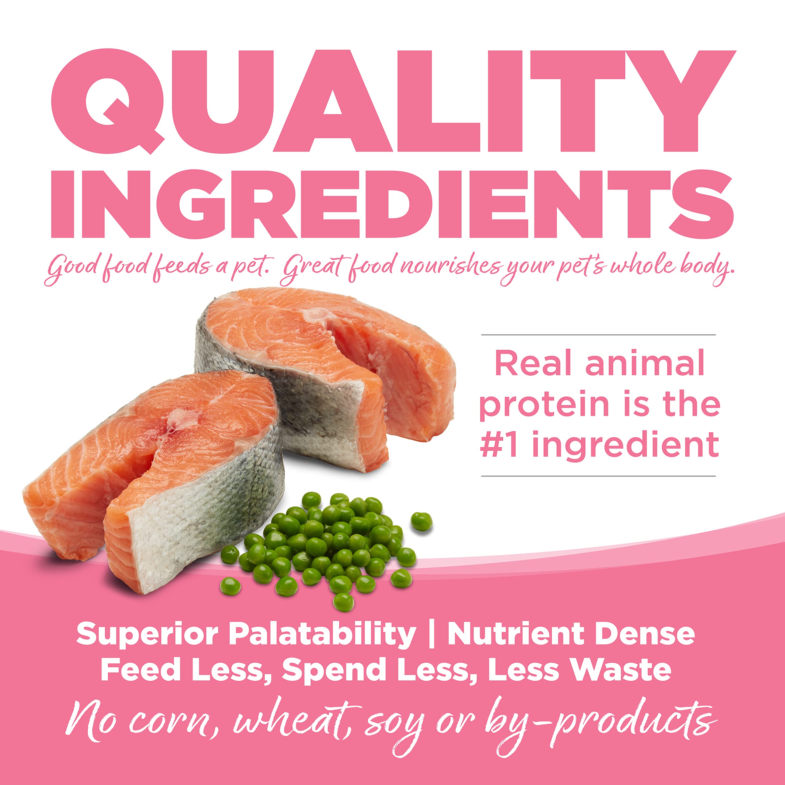 NutriSource Pure Vita Limited Ingredient Grain Free Dry Dog Food, Salmon and Peas, 25LB