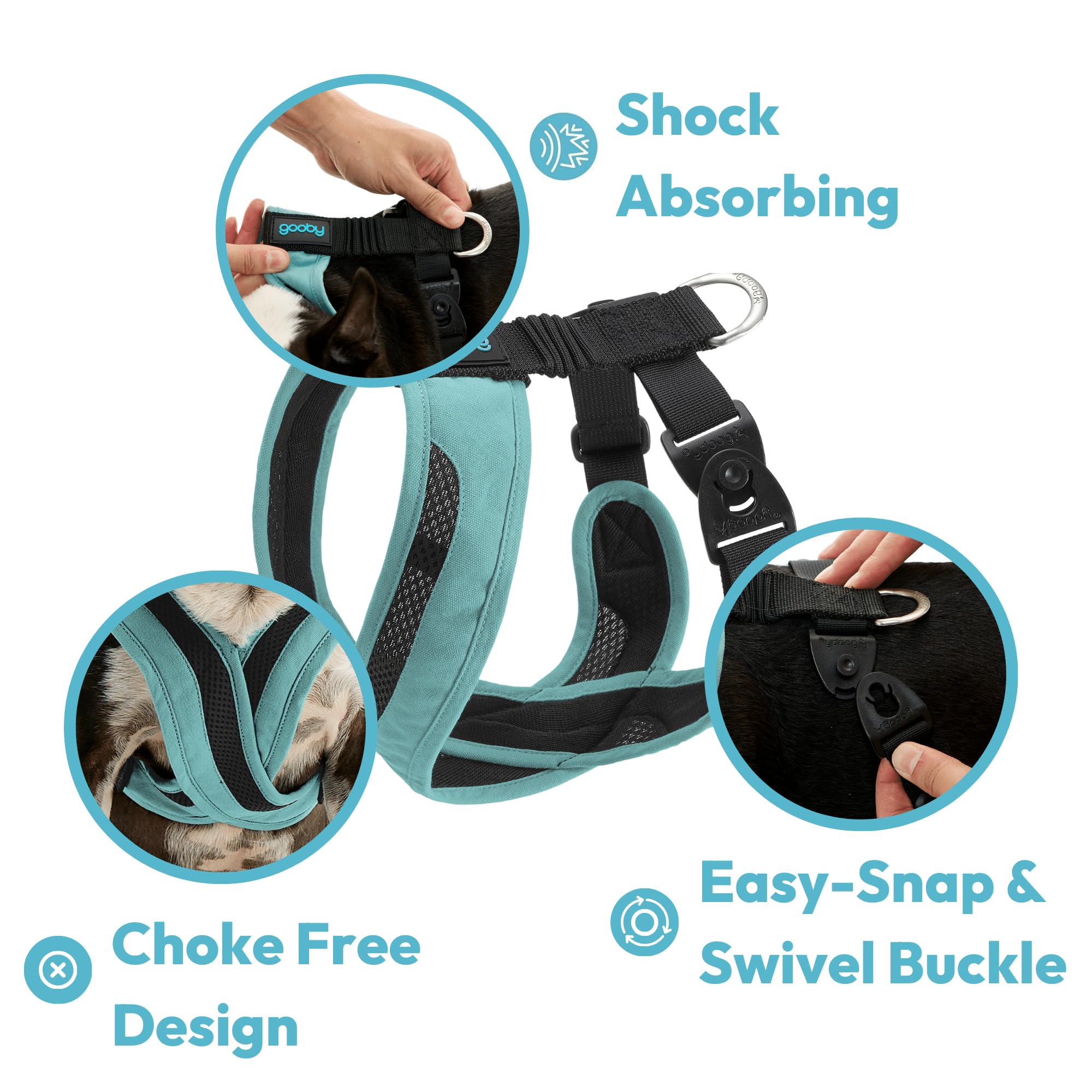 Gooby Comfort X One Dog Harness - Head-In Dog Harness For Small & Medium Sized Dogs - Escape-Free & Choke Free - Breathable Mesh, Shock Absorbing, Easy Snap & Swivel Buckles - Flamingo Pink, Small