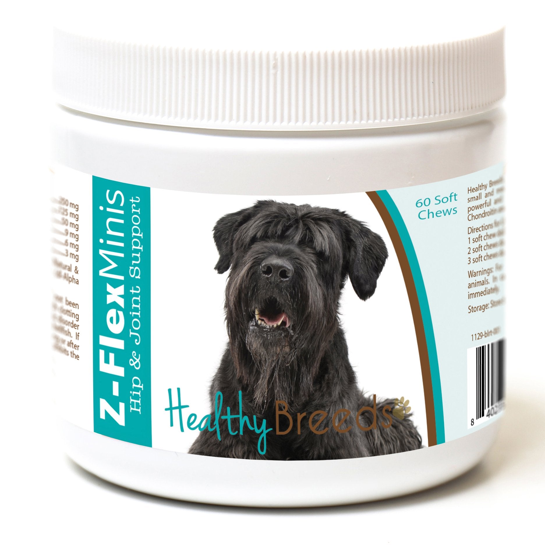 Healthy Breeds Black Russian Terrier Z-Flex Minis Hip and Joint Support Soft Chews 60 Count