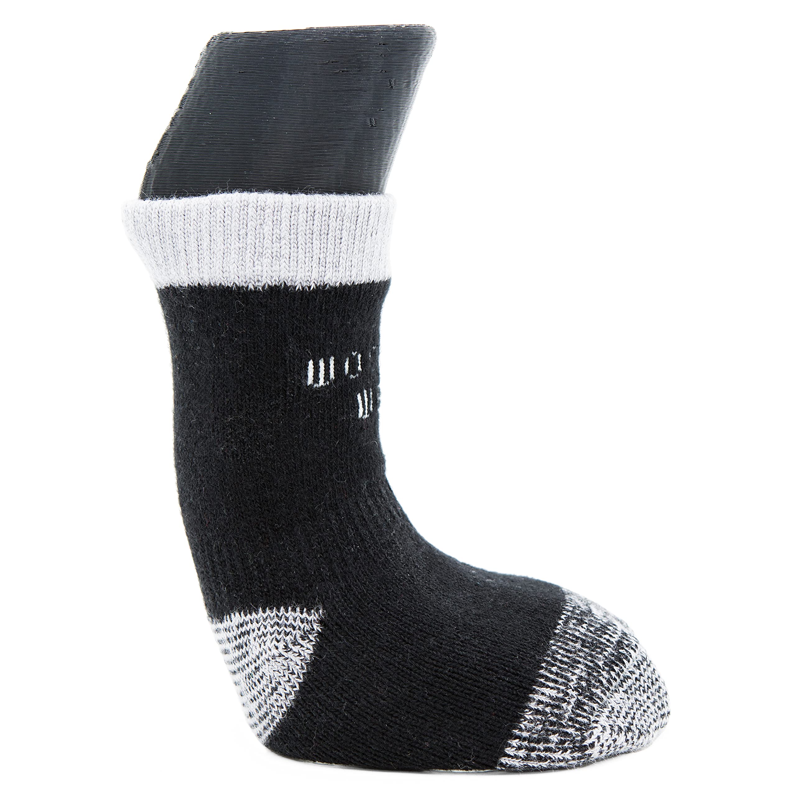 Woodrow Wear, Power Paws Reinforced Foot Dog Socks, Black Grey, XL, Fits 95-130 pounds