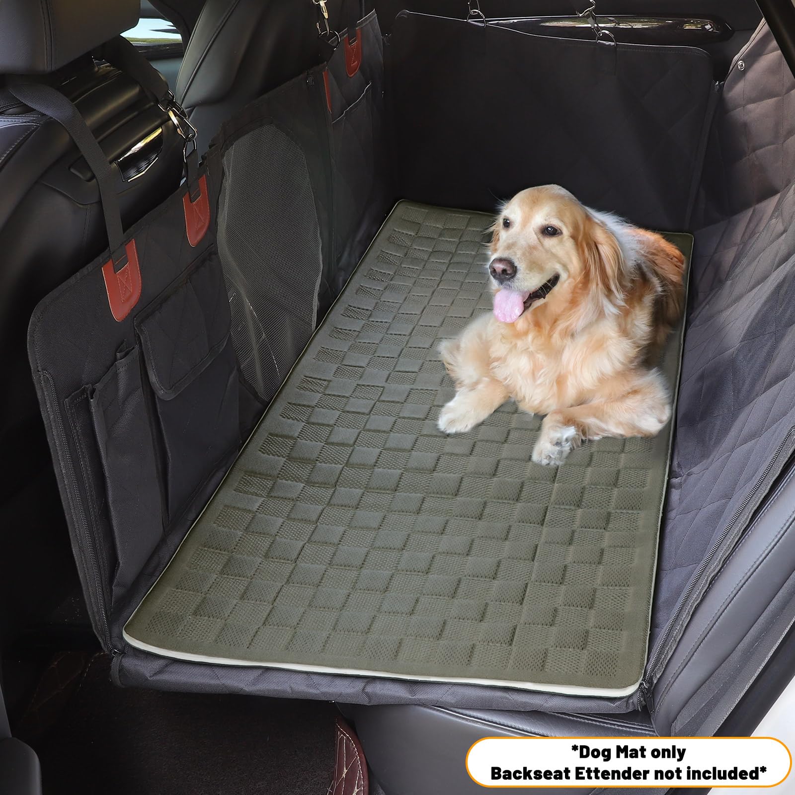 Manificent Non-Slip Pet Bed Mat For Back Seat Extender, Hair Resistant Dog Blanket For Hard Bottom Dog Car Seat Cover, Anti Slip
