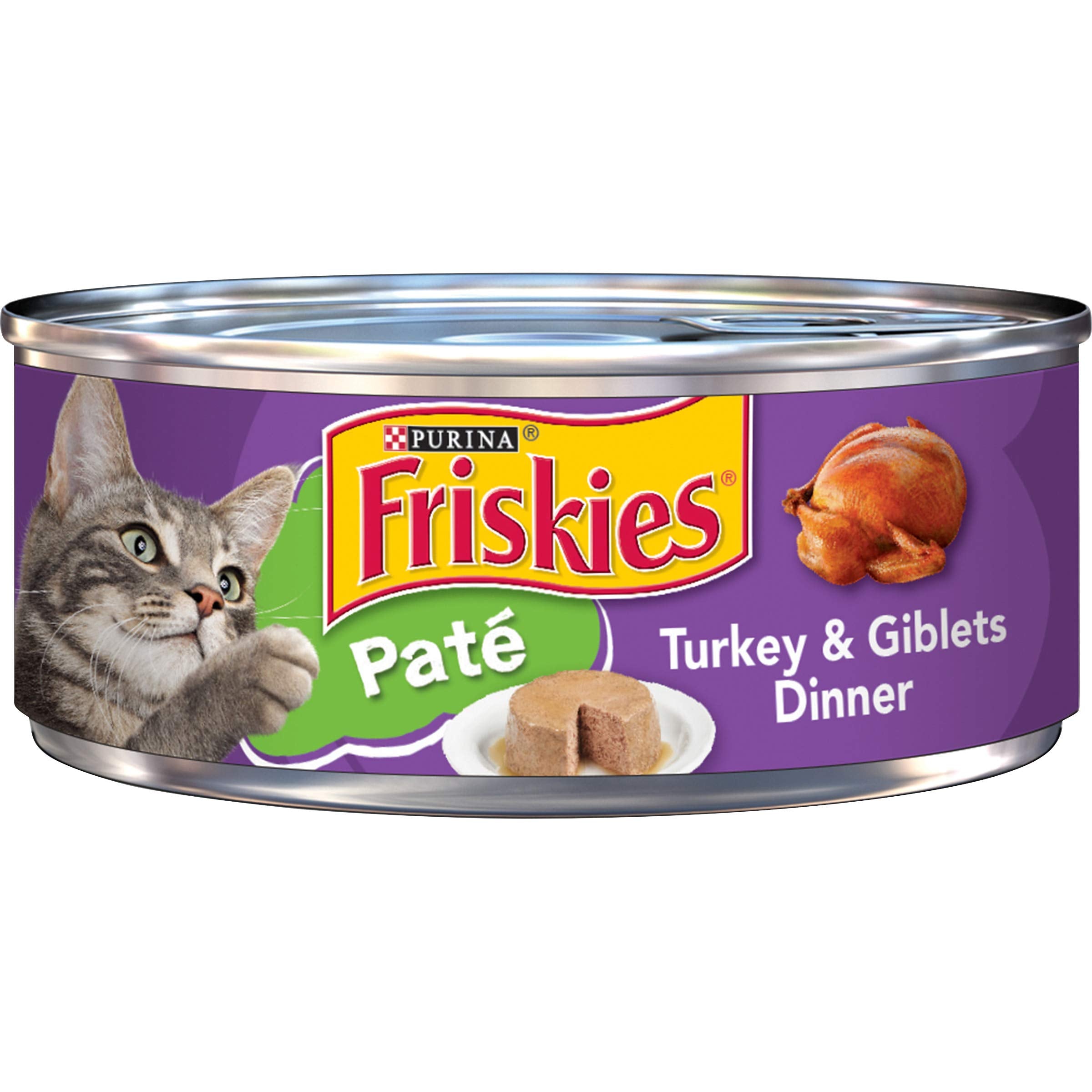 Purina Friskies Wet Cat Food Pate Turkey and Giblets Dinner - (Pack of 24) 5.5 oz. Cans