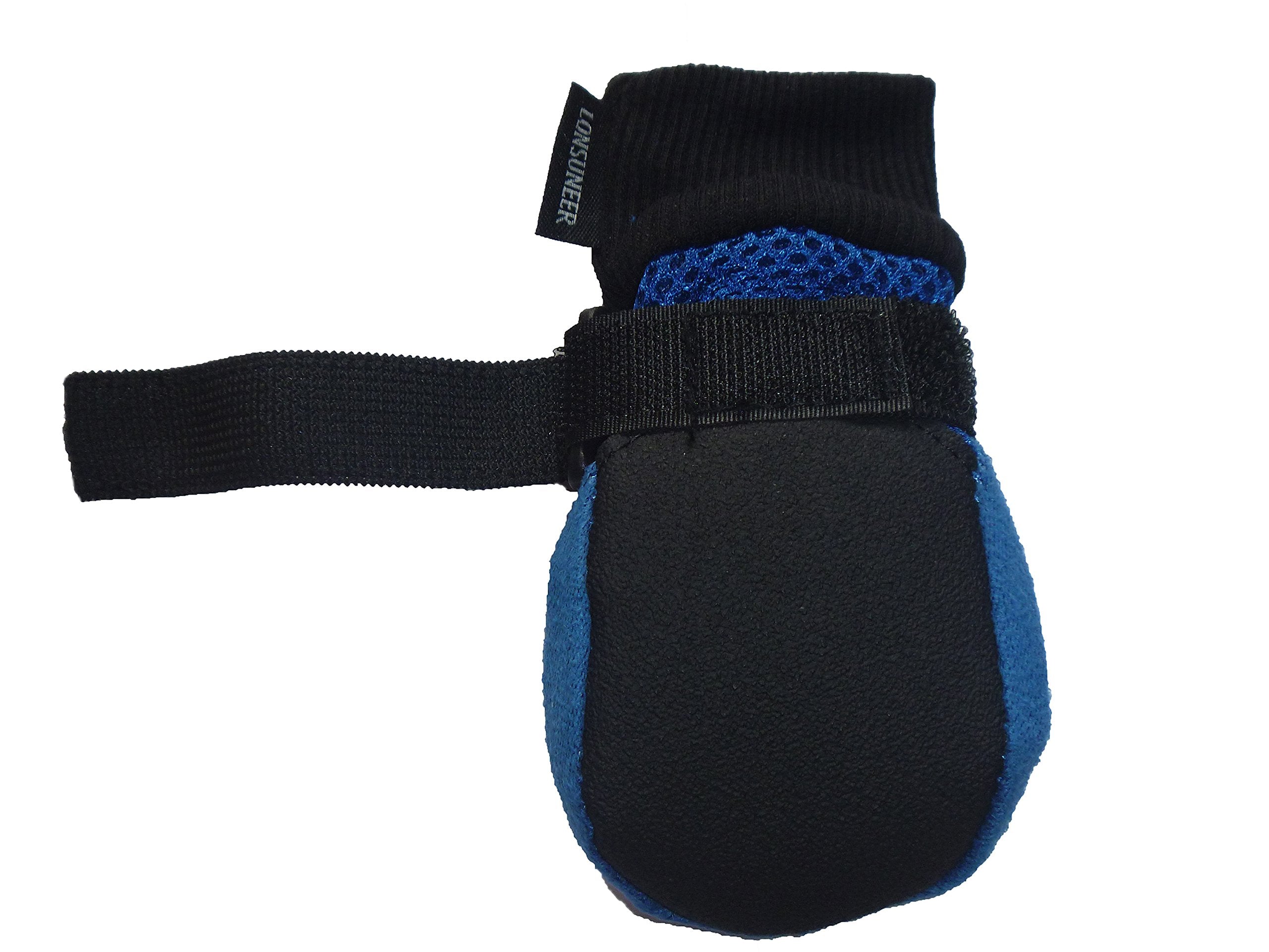 Lonsuneer Dog Boots Breathable And Protect Paws Soft Nonslip Soles Blue Color Size Small - Inner Sole Width 2.17 Inch
