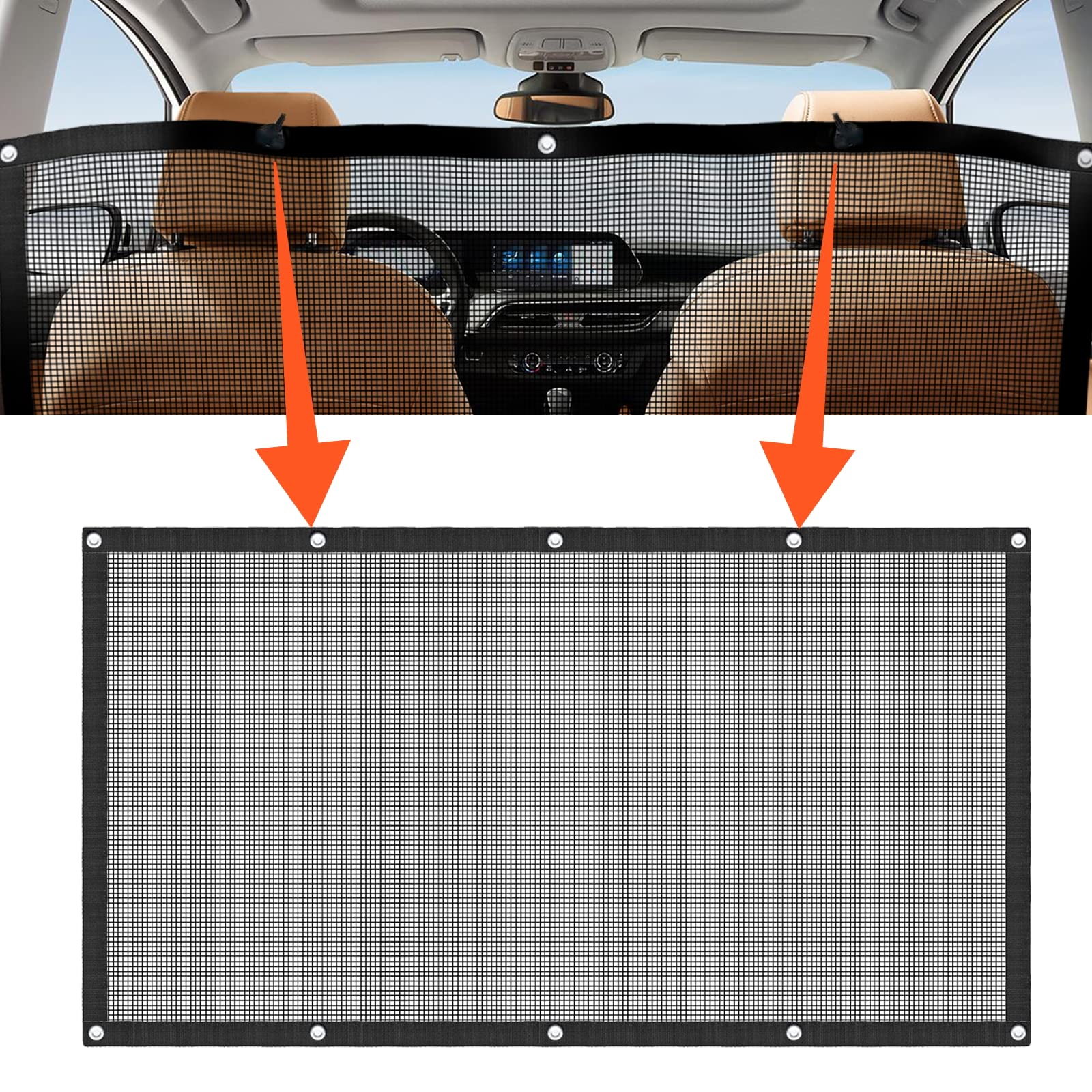 Starroad-Tim Dog Car Barrier Pet Car Divider Net With Adjusting Rope And Hook Multifunctional Car Dog Guardrail Used For Suv Car