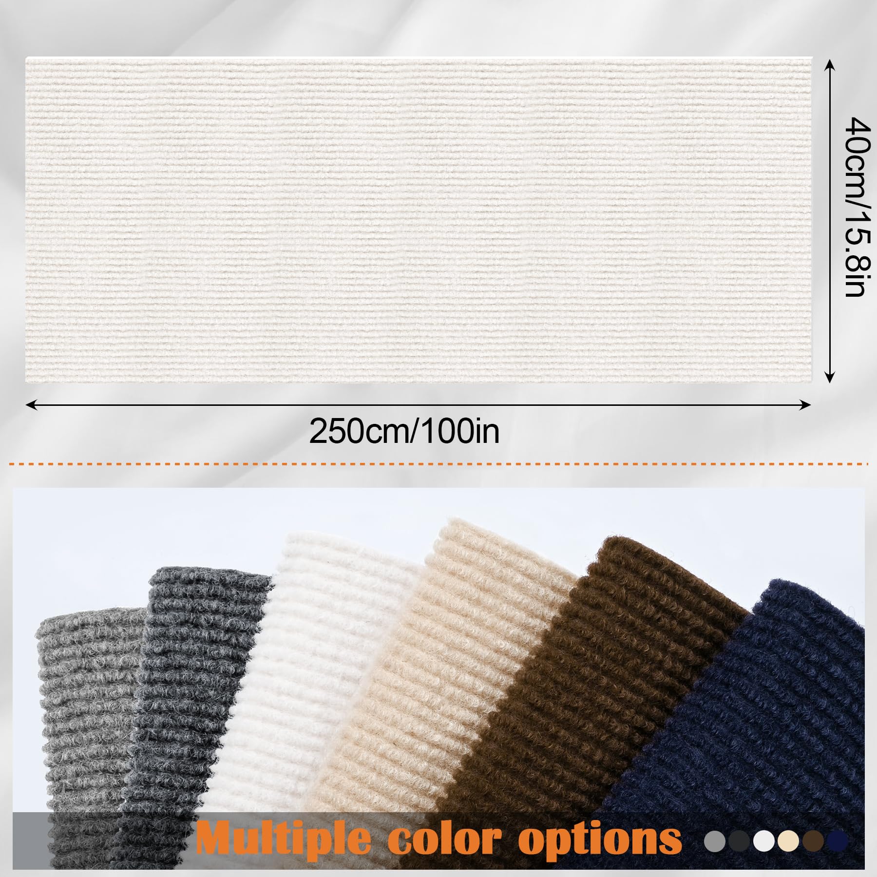 Inchoco Cat Scratch Furniture Protector - 100'' X 15.8'' Trimmable Self-Adhesive Cat Claws Scratching Pads, Diy Climbing Couch P