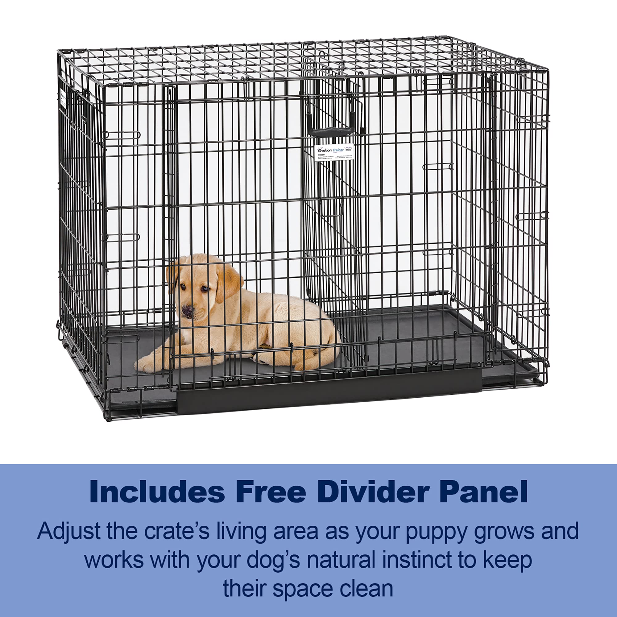 Midwest Homes For Pets Ovation Double Door Dog Crate, 36-Inch
