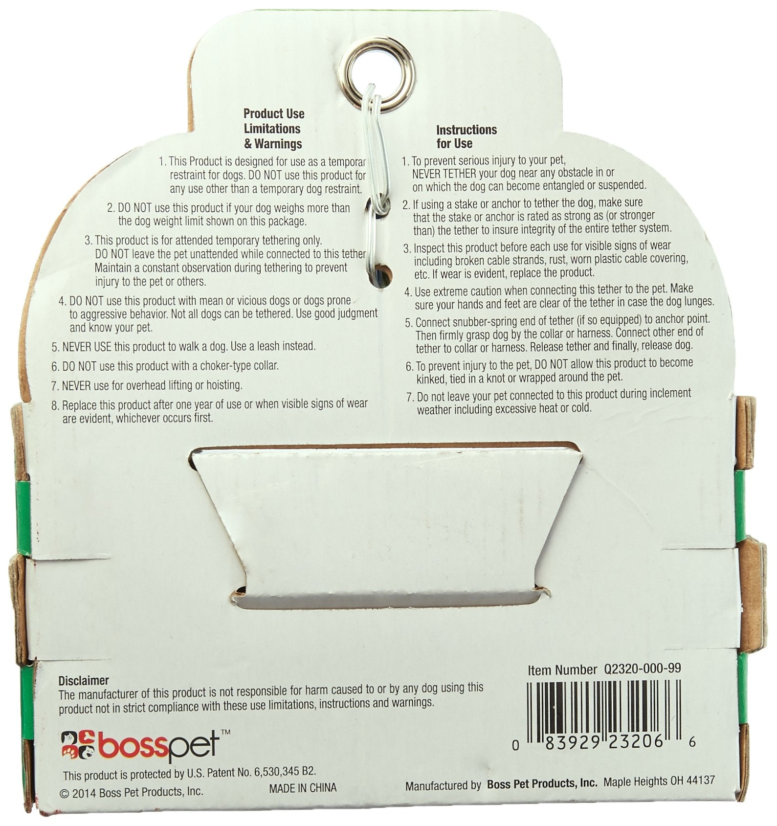 Fiahng Warren Pet Products 20Ft Tie-Out Cable For Medium To Large Dogs