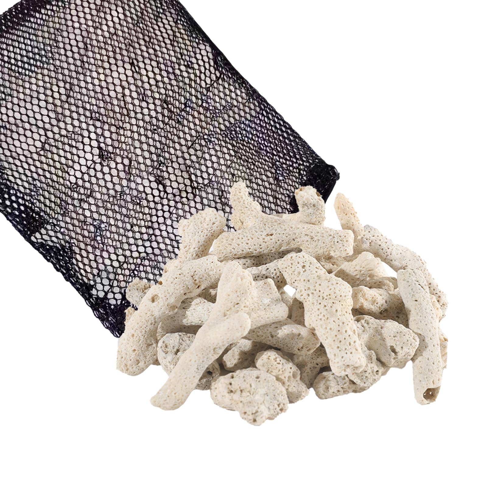 Hakefyna 1.1 Lb Coral For Fish Tank Filter,Crushed Coral For Aquarium,Pond Filter For Aquarium - Crushed Coral For Freshwater Aq
