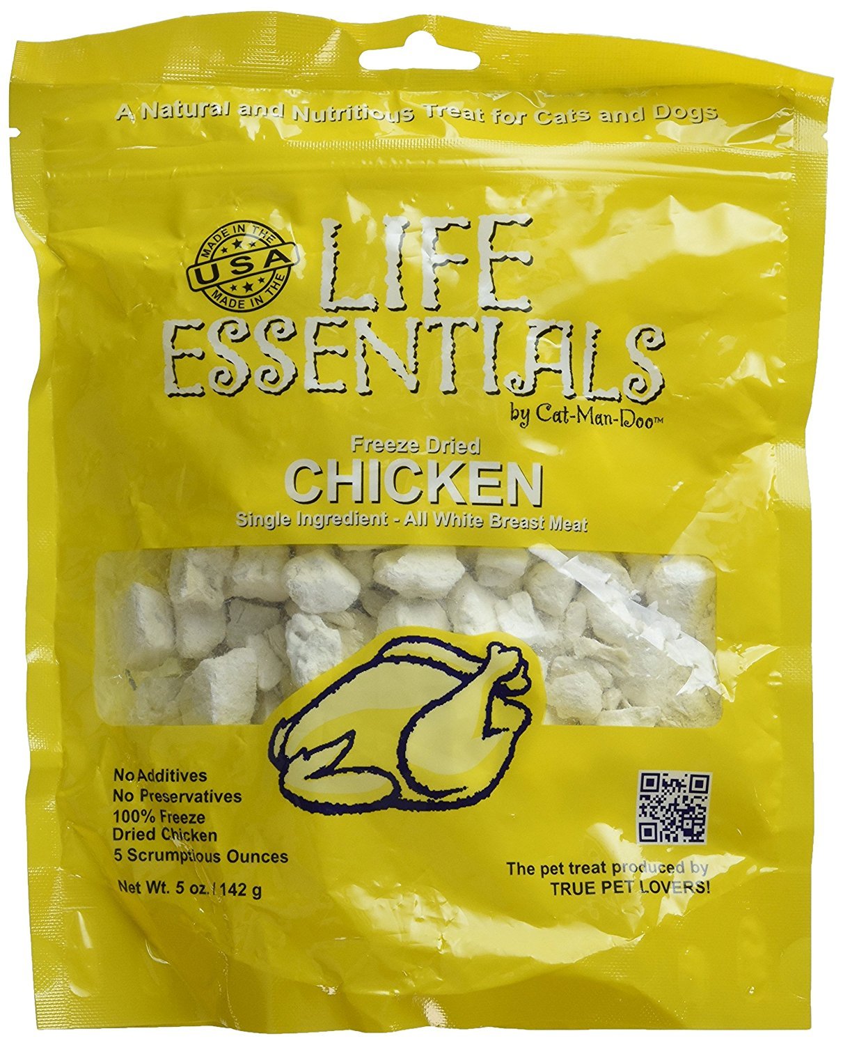 All-Natural Freeze Dried Chicken Treats for Dogs & Cats No Grains, Fillers, Additives and Preservatives Proudly Made in the USA