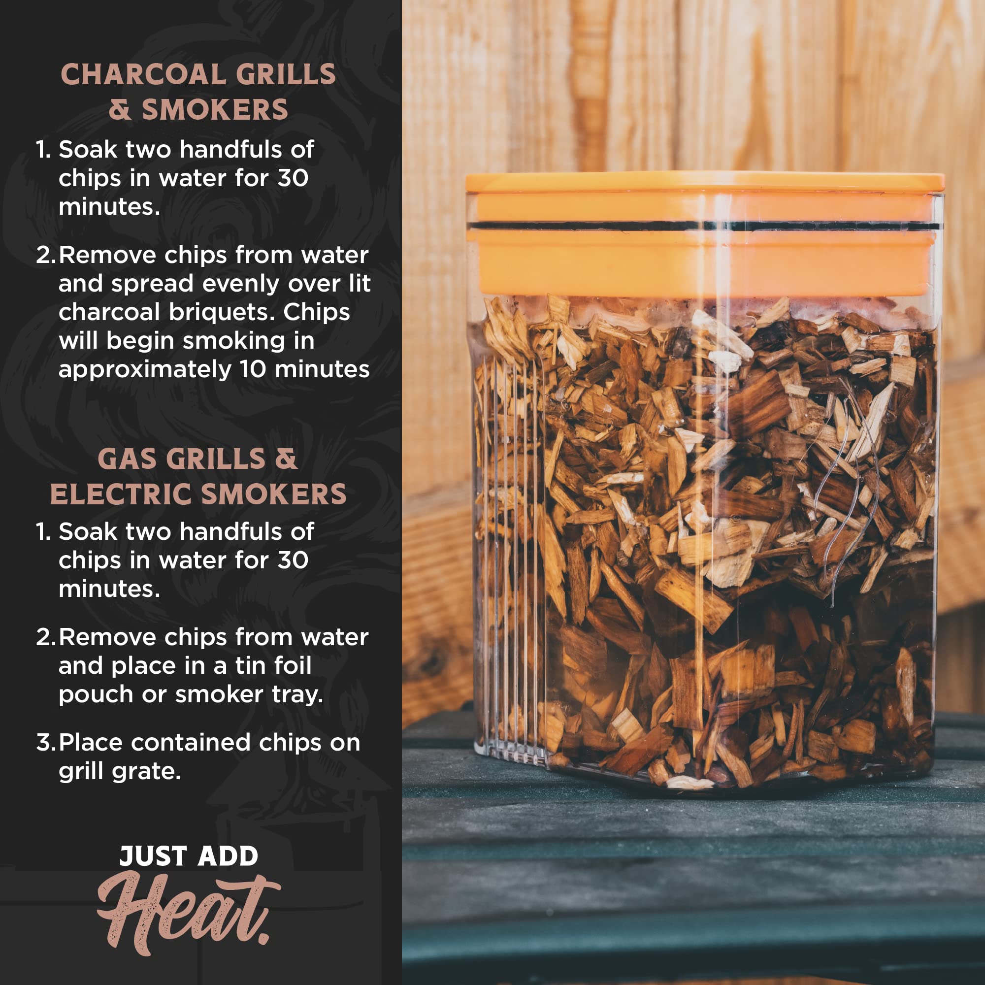 Fire  Flavor Premium All Natural Wood Chips For Smoker - Wood Chips For Smoking - Smoker Wood Chips - Smoker Accessories Gifts F